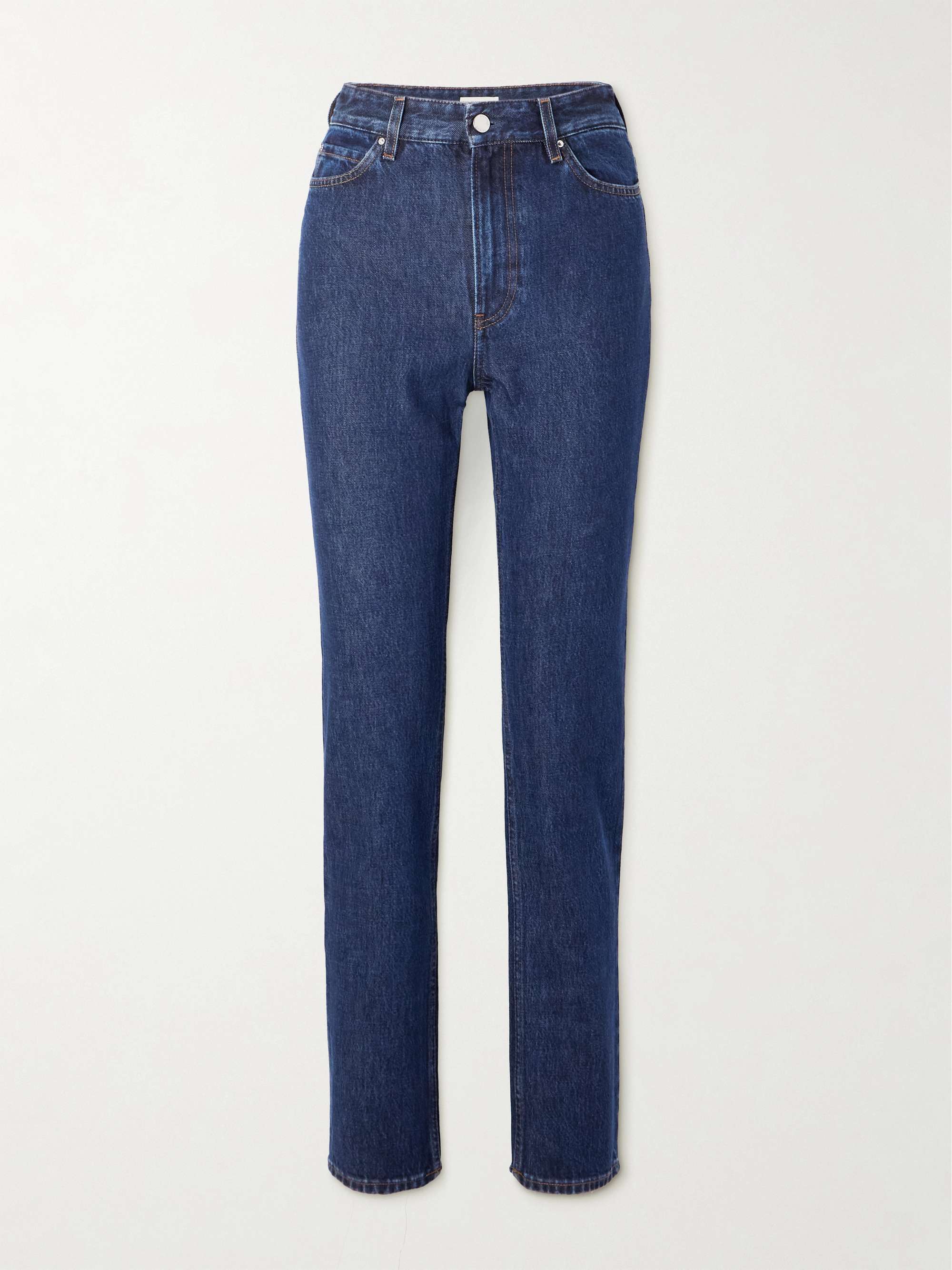 High-rise slim-fit organic jeans view