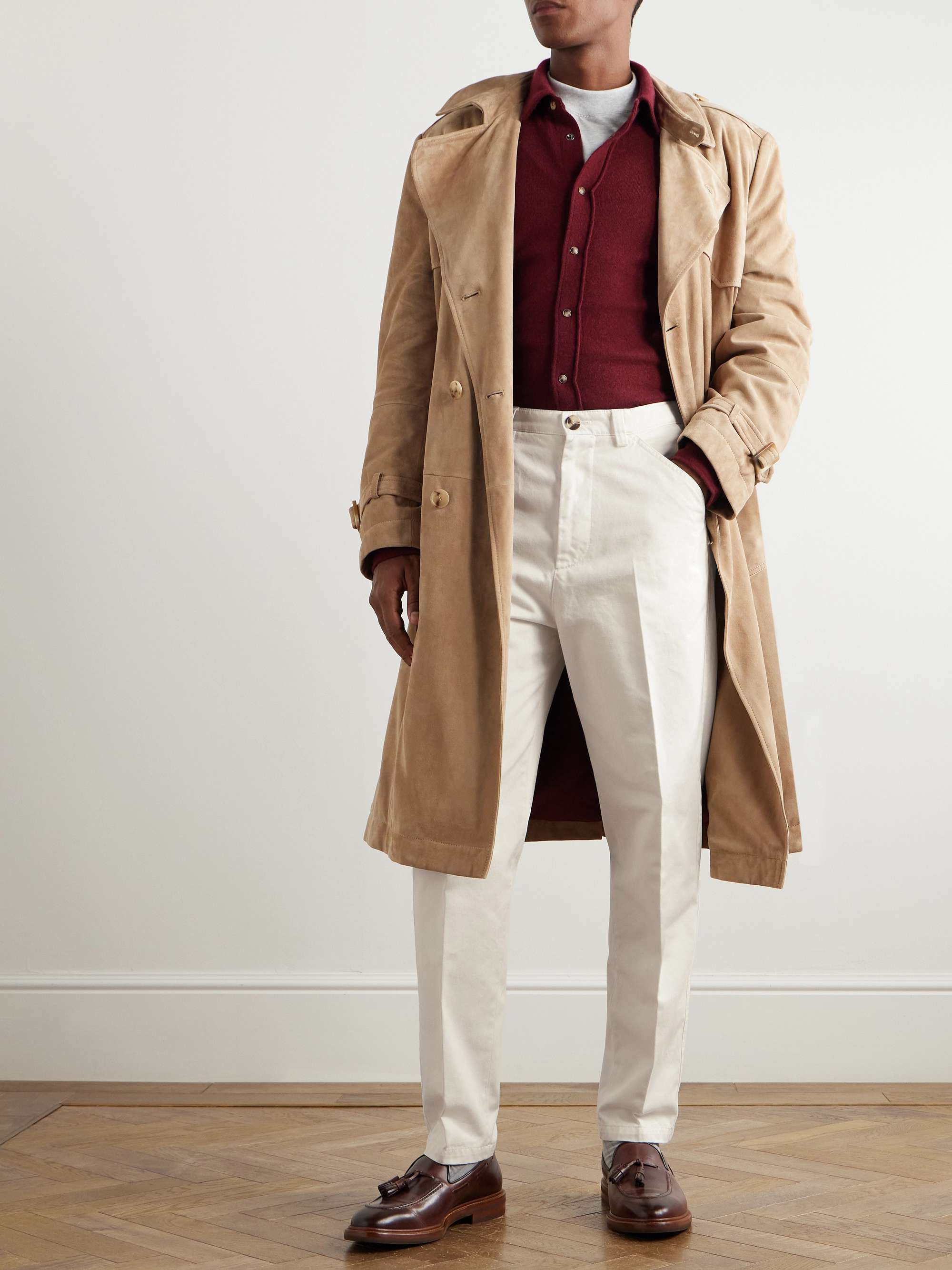 Straight-Leg Cotton-Gabardine Trousers view