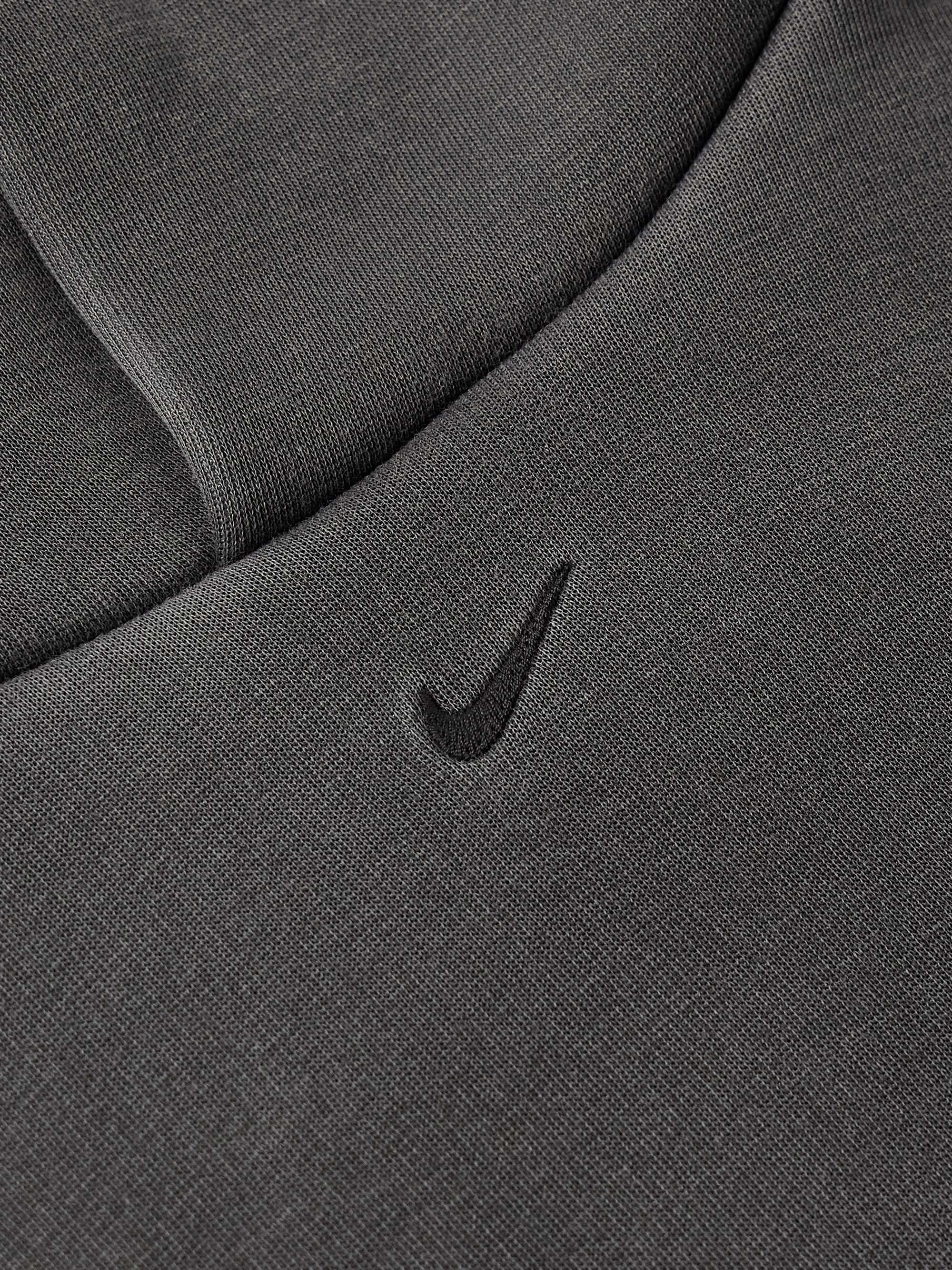 Logo-Embroidered Jersey Hoodie view