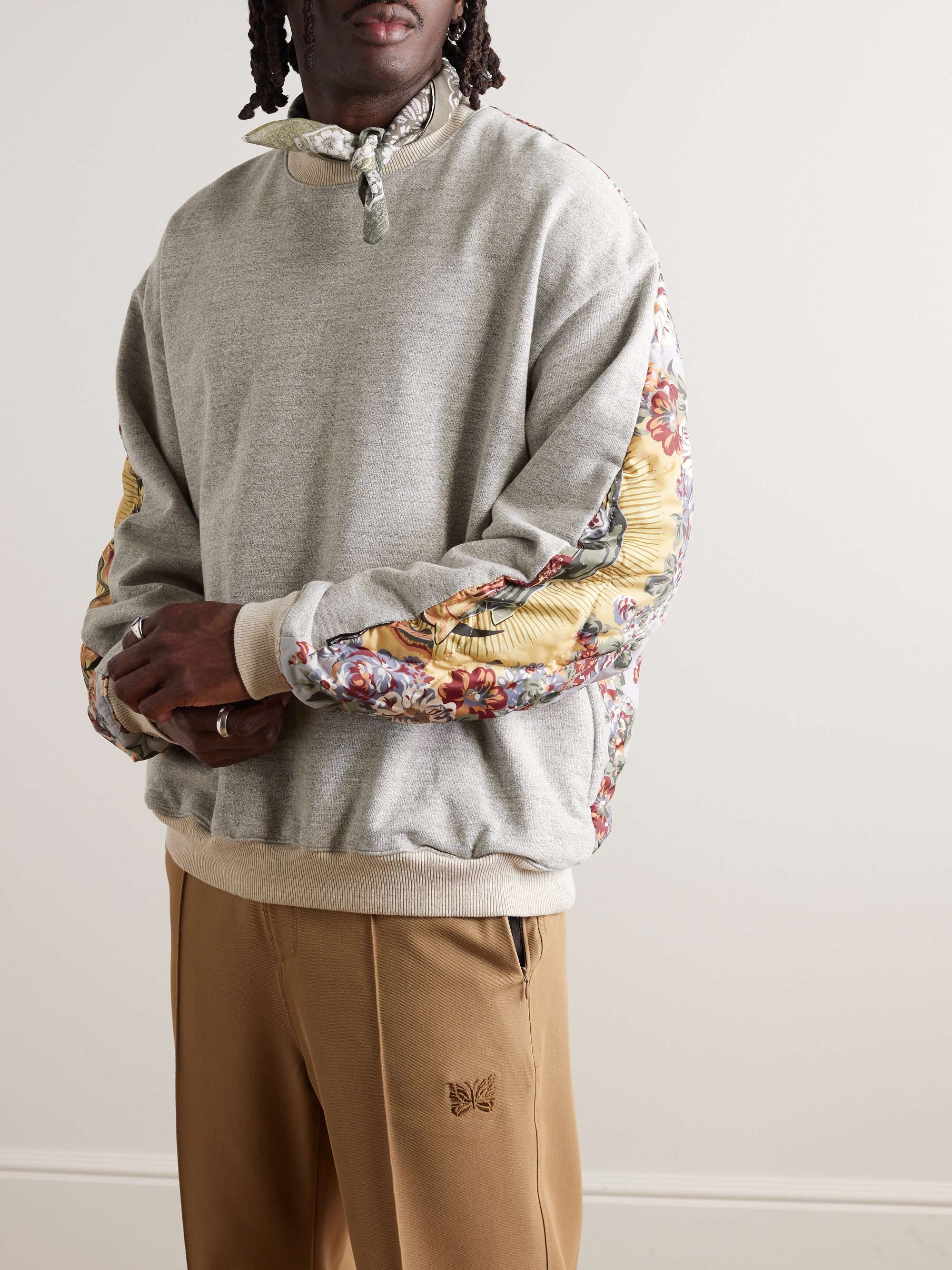 Peckish Maria Cotton-Jersey and Quilted Shell Sweatshirt view