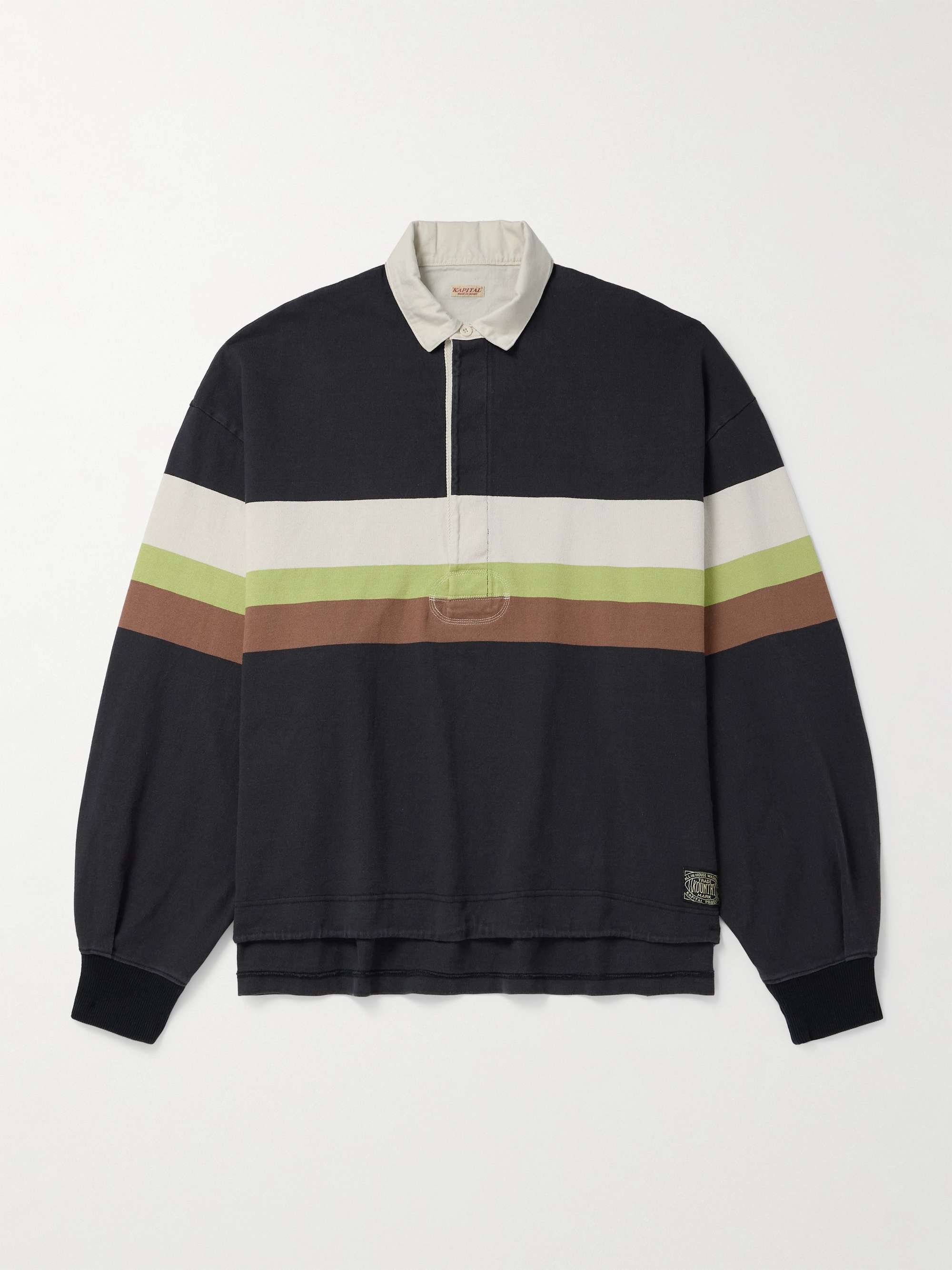 Striped Cotton-Jersey Rugby Shirt view