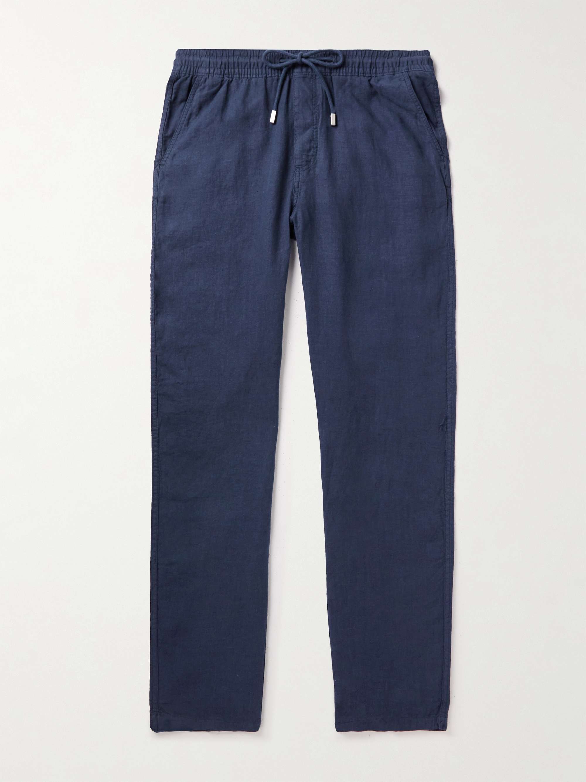 Pacha Straight-Leg Linen Drawstring Trousers view