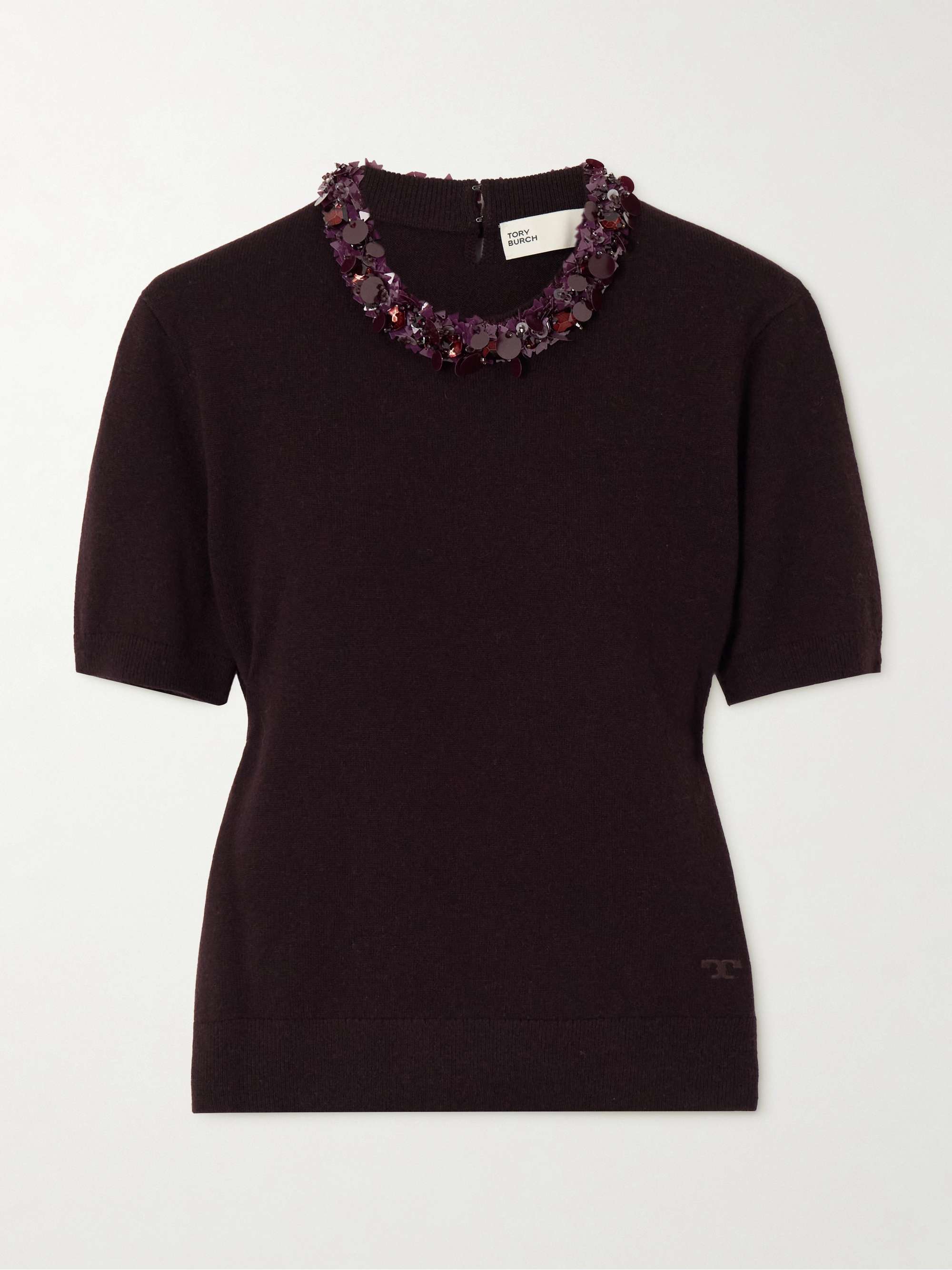 Embellished wool and cashmere-blend sweater view