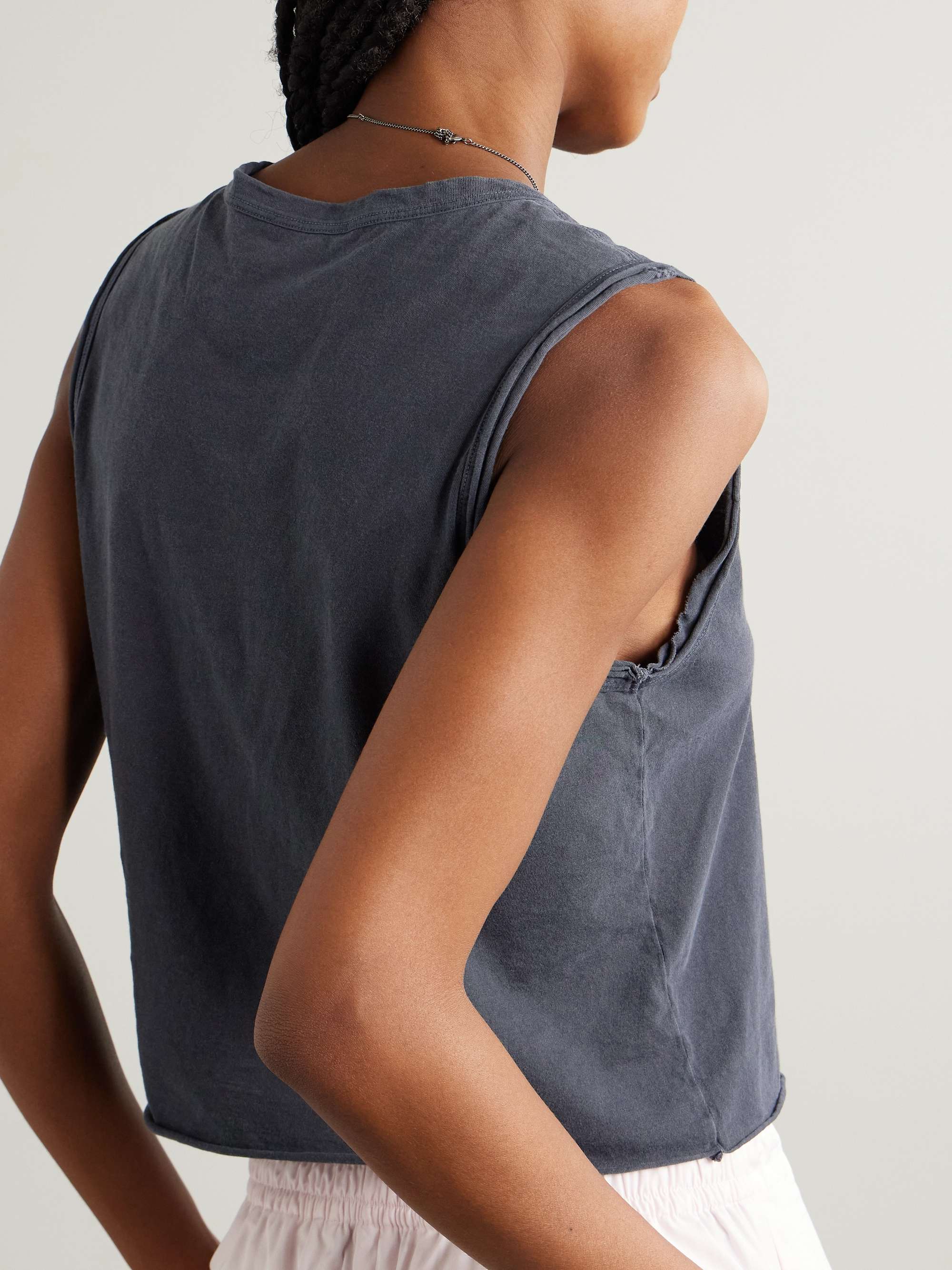 Vintage distressed cotton-jersey tank view