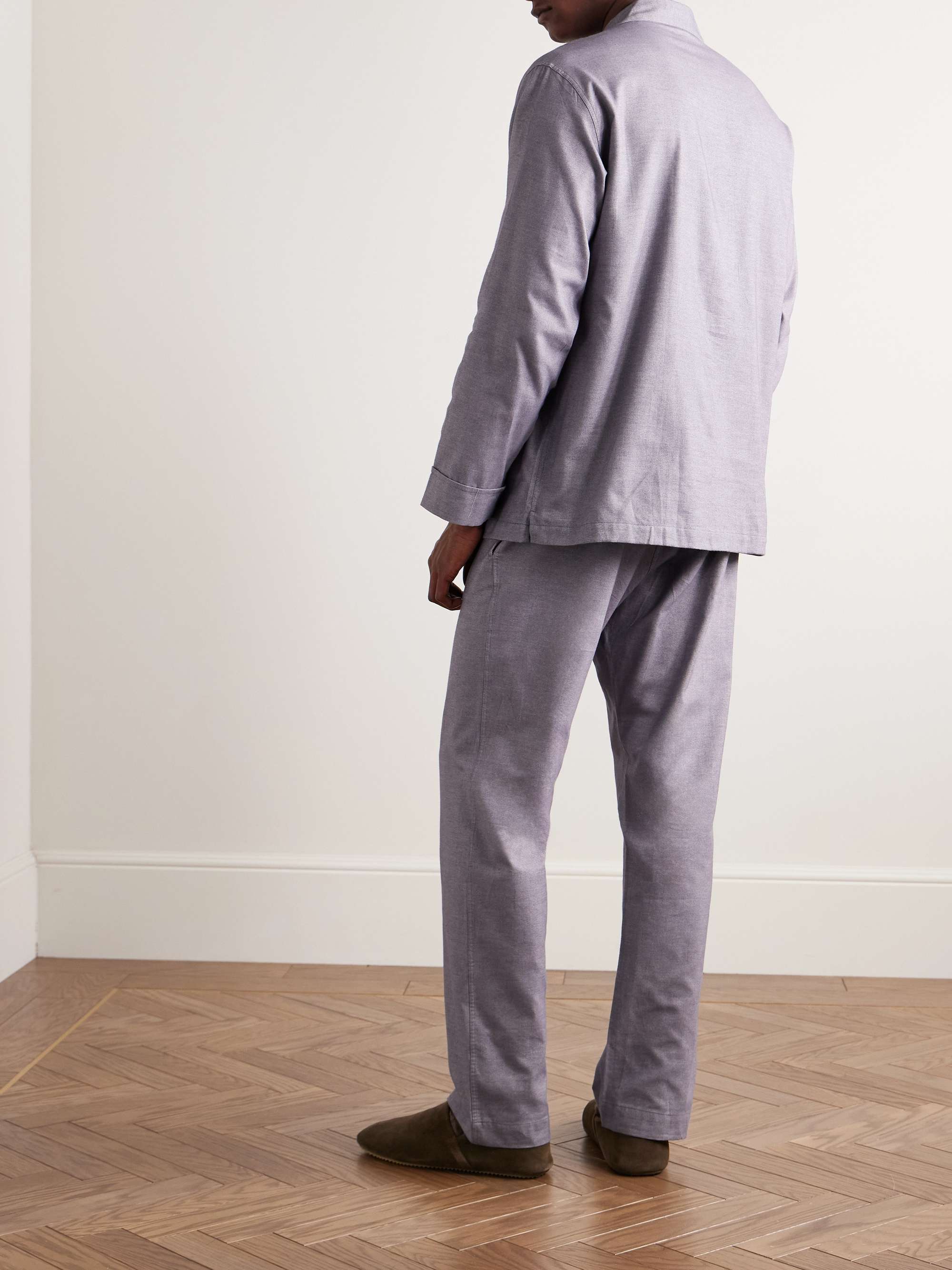 Brushed-Cotton Oxford Pyjama Set view