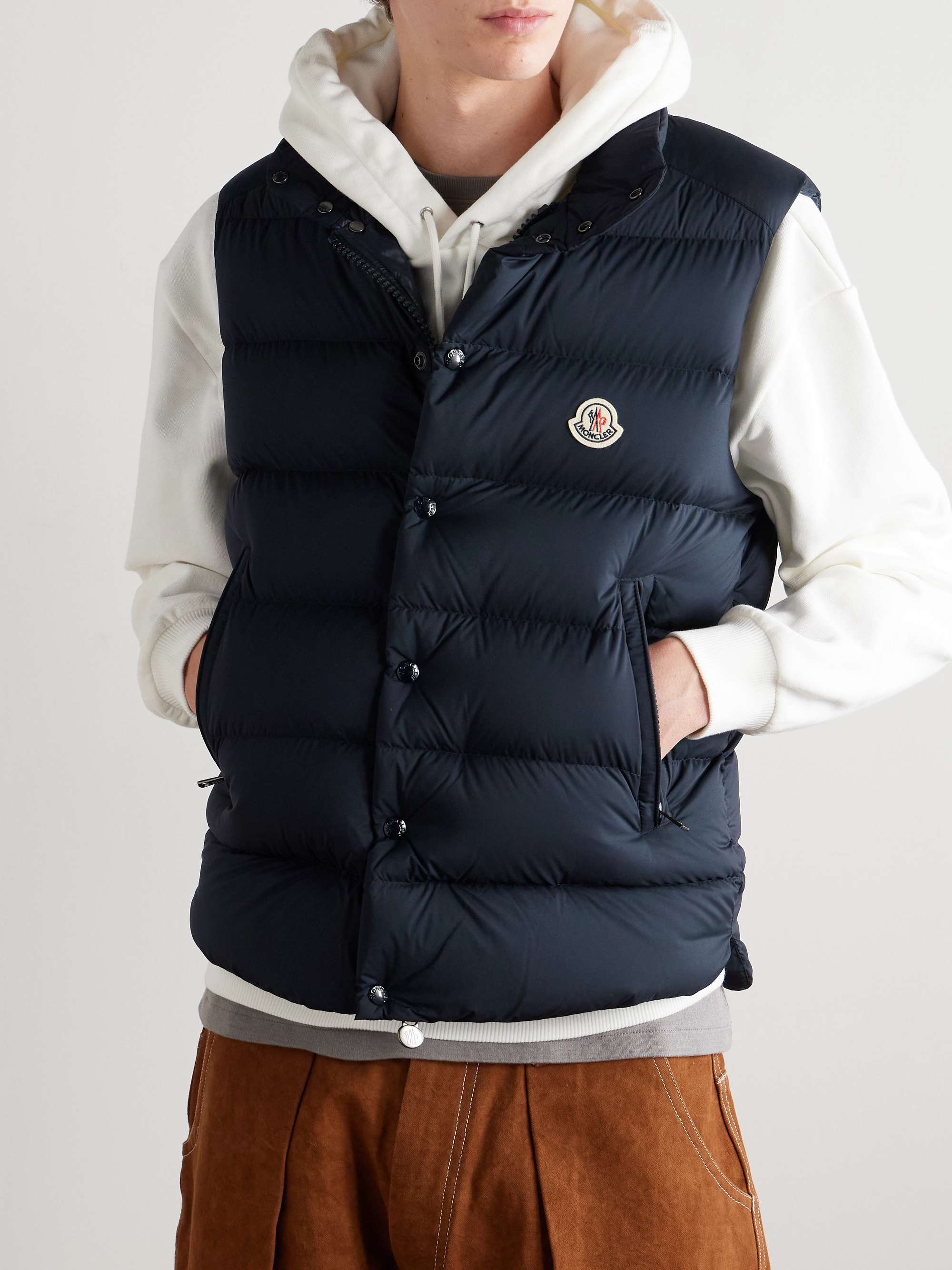 Tibb Logo-Appliquéd Quilted Shell Down Gilet view