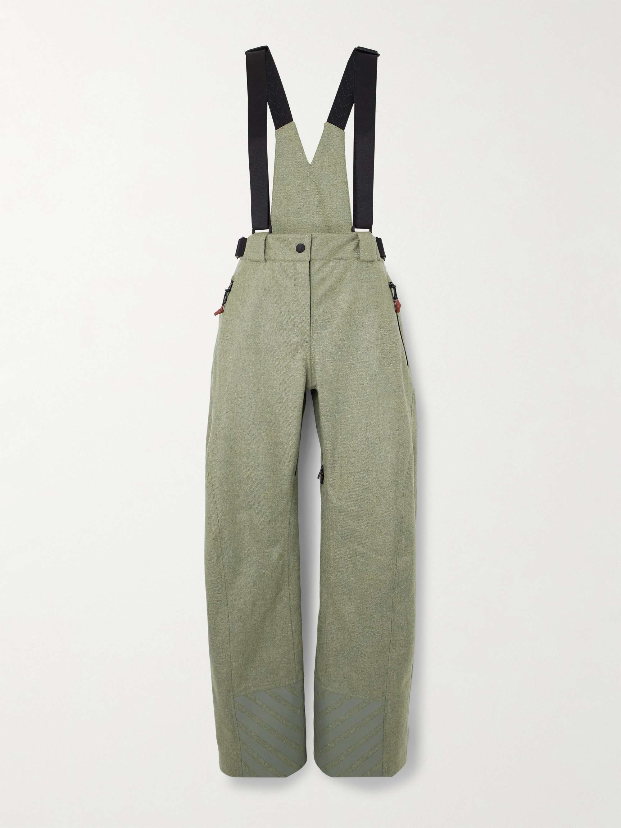 Grosgrain-trimmed wool and cashmere-blend salopettes view