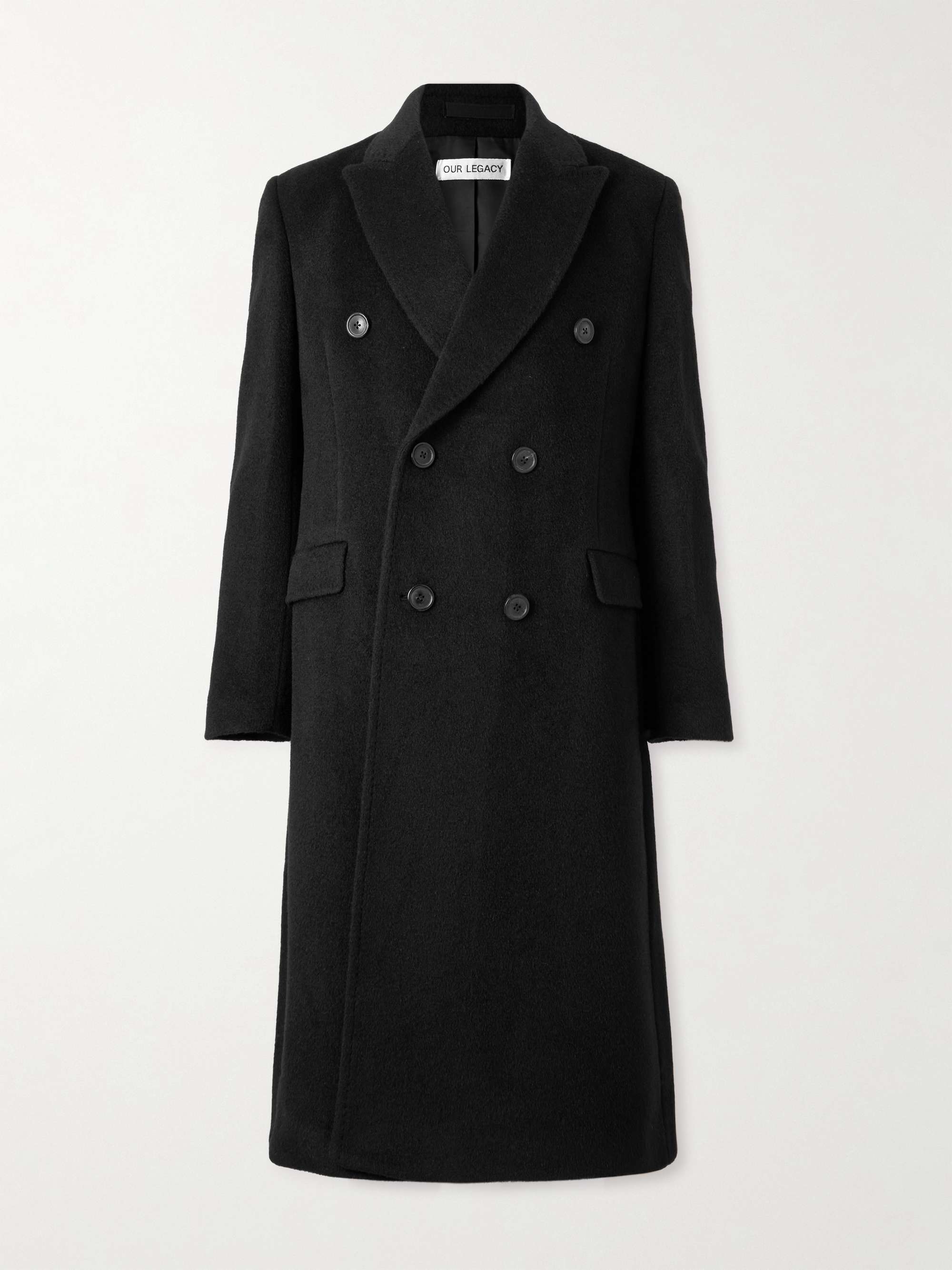 Whale Double-Breasted Mohair-Blend Coat view