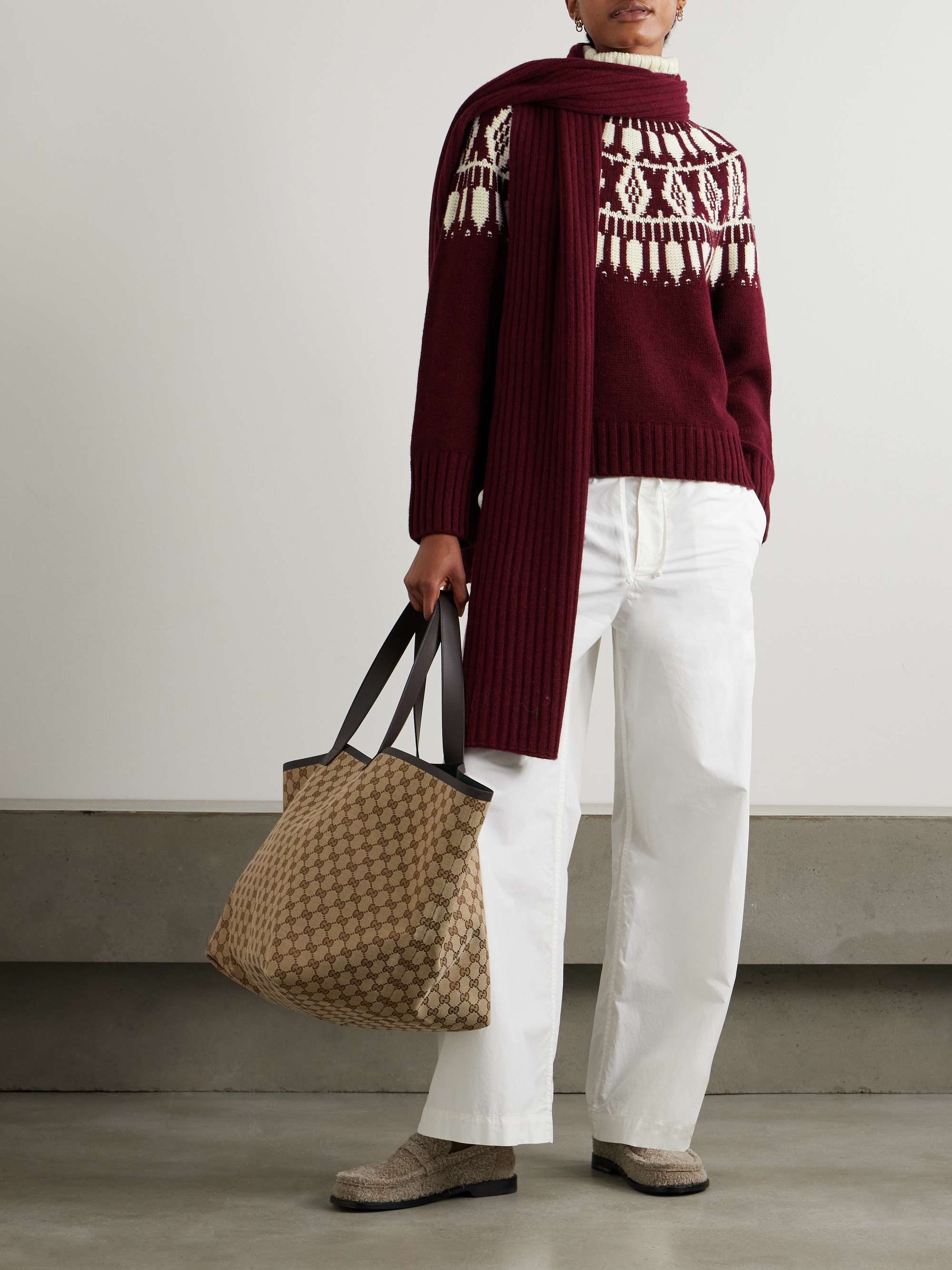 Whistler Fair Isle intarsia-knit cashmere turtleneck sweater view