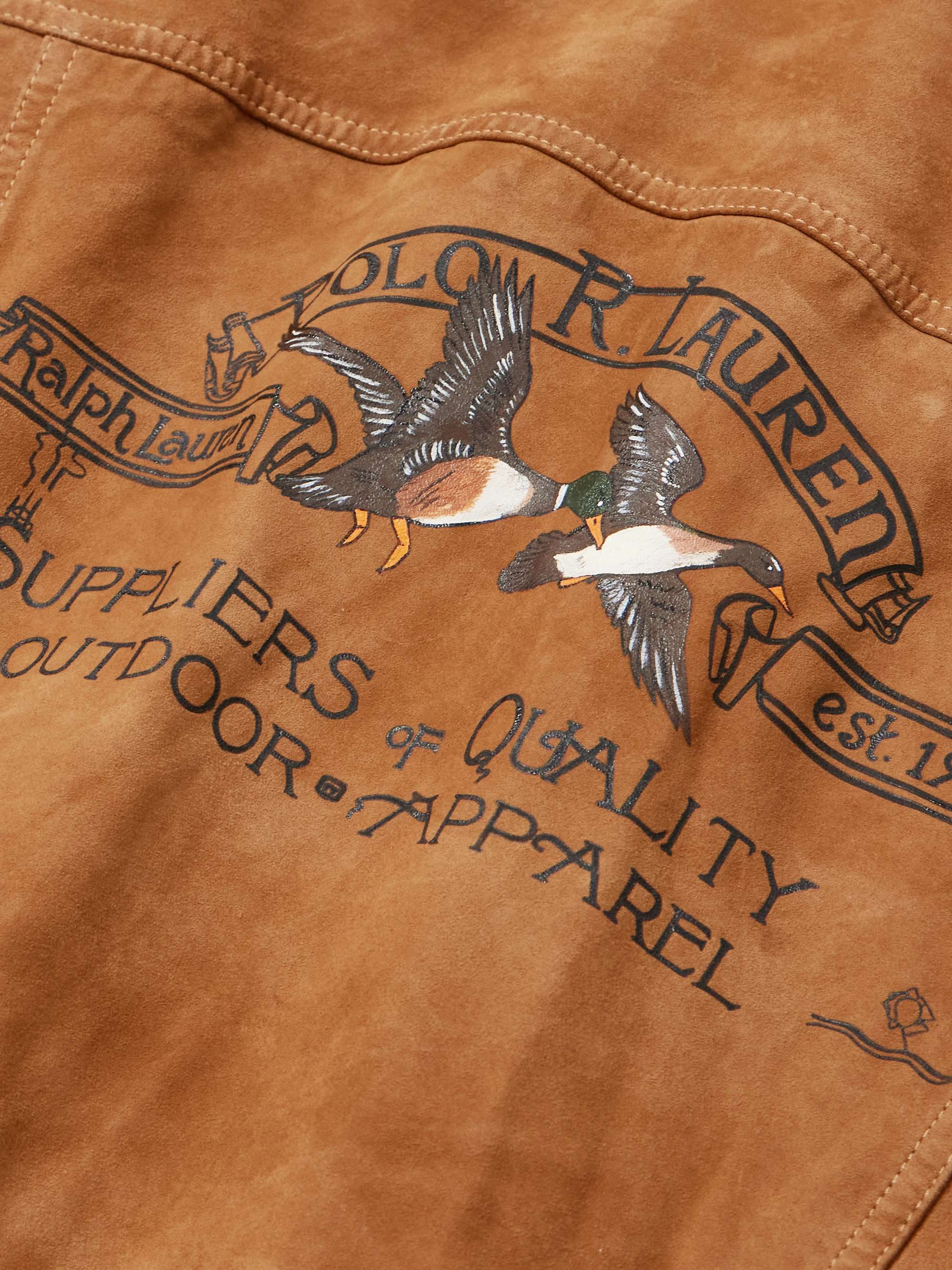 Polo Country Logo-Print Suede Jacket view