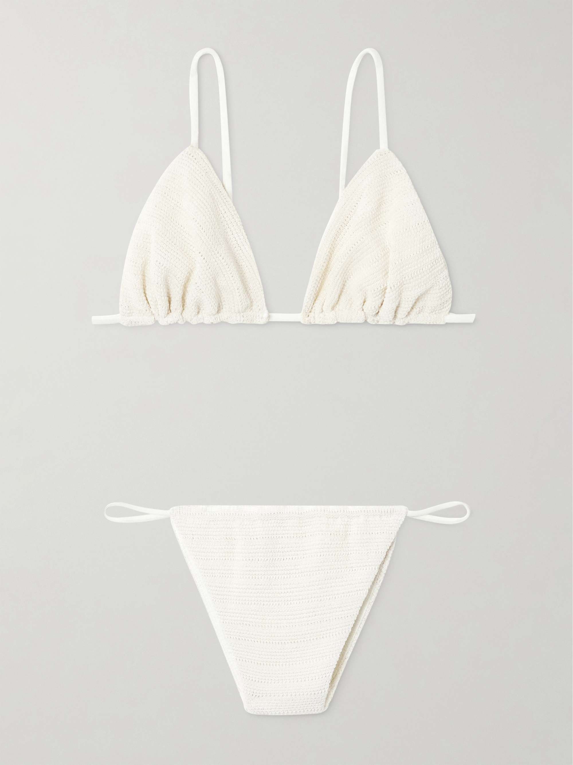 Gianni + Brita crocheted cotton-blend triangle bikini view