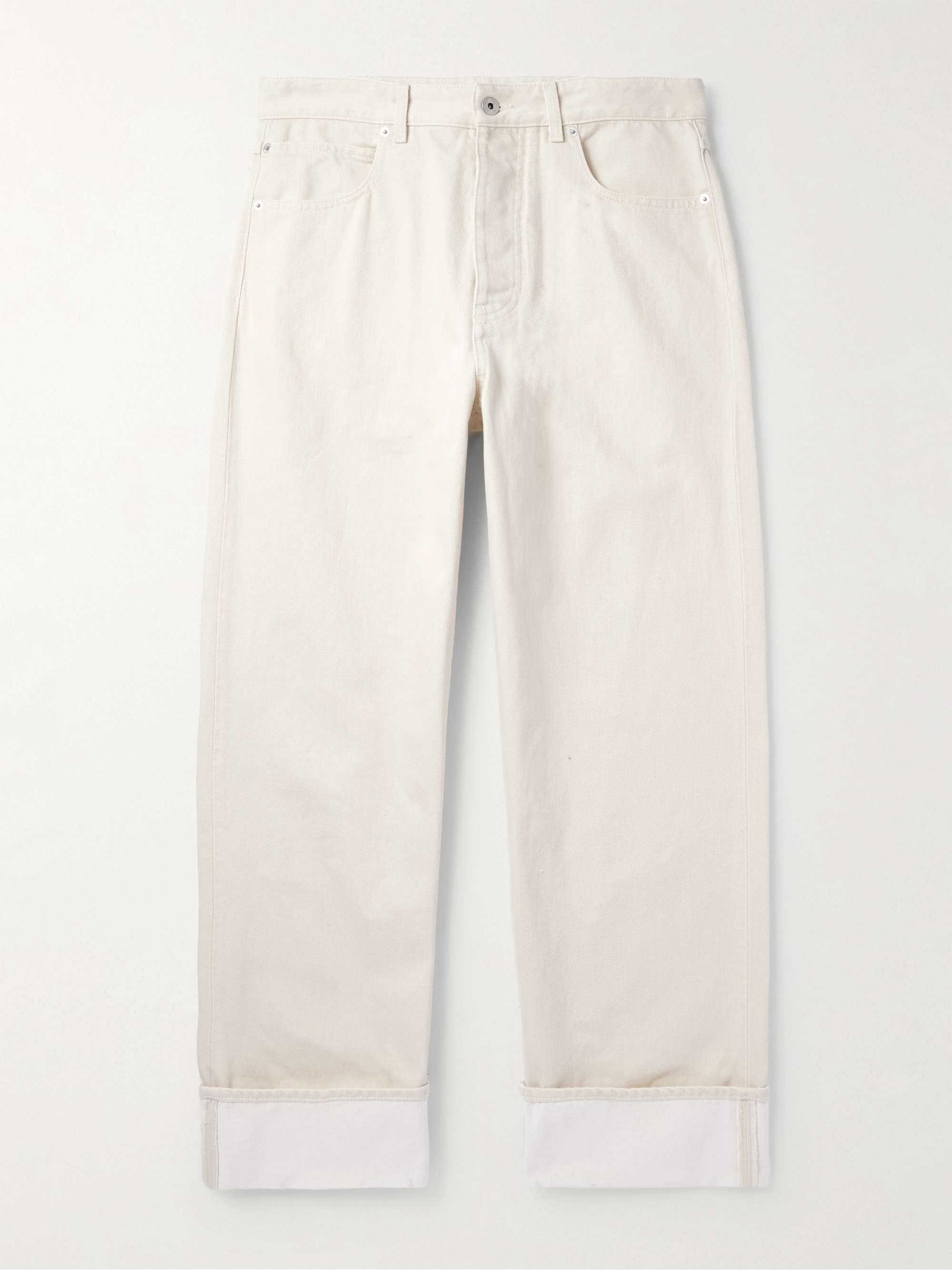 Wide-Leg Embellished Stone-Washed Jeans view