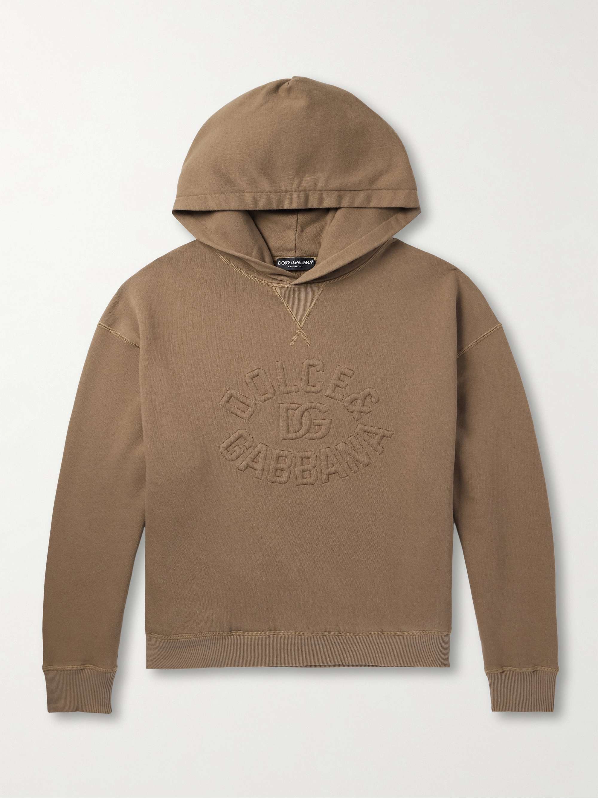 Logo-Embossed Cotton-Jersey Hoodie view