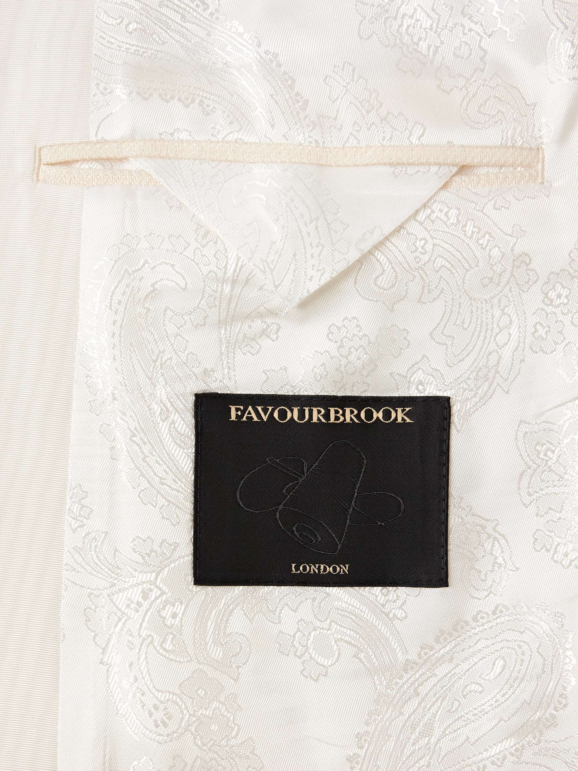 Double-Breasted Herringbone Linen and Silk-Blend Tuxedo Jacket view