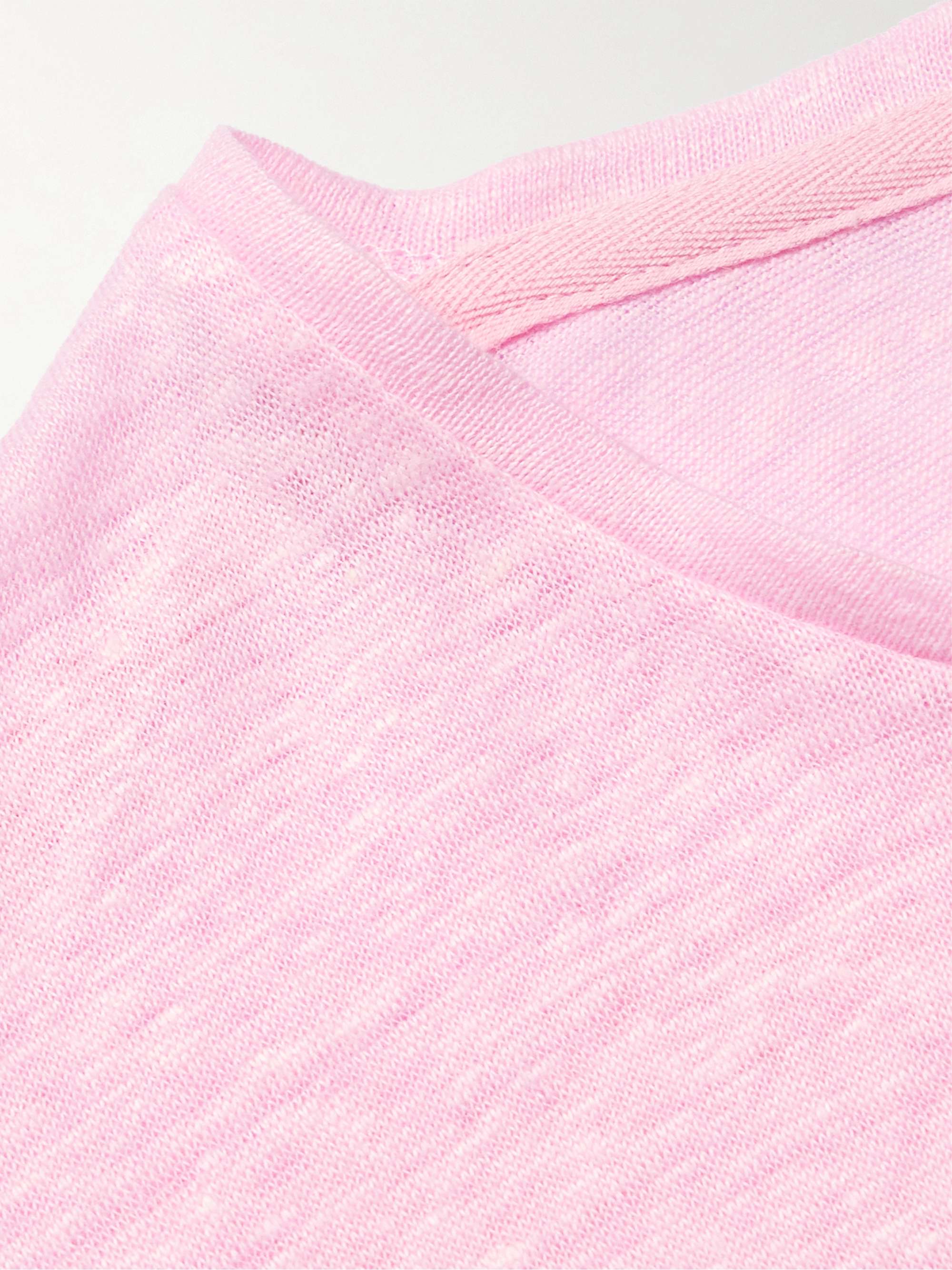 Slim-Fit Linen-Jersey T-Shirt view