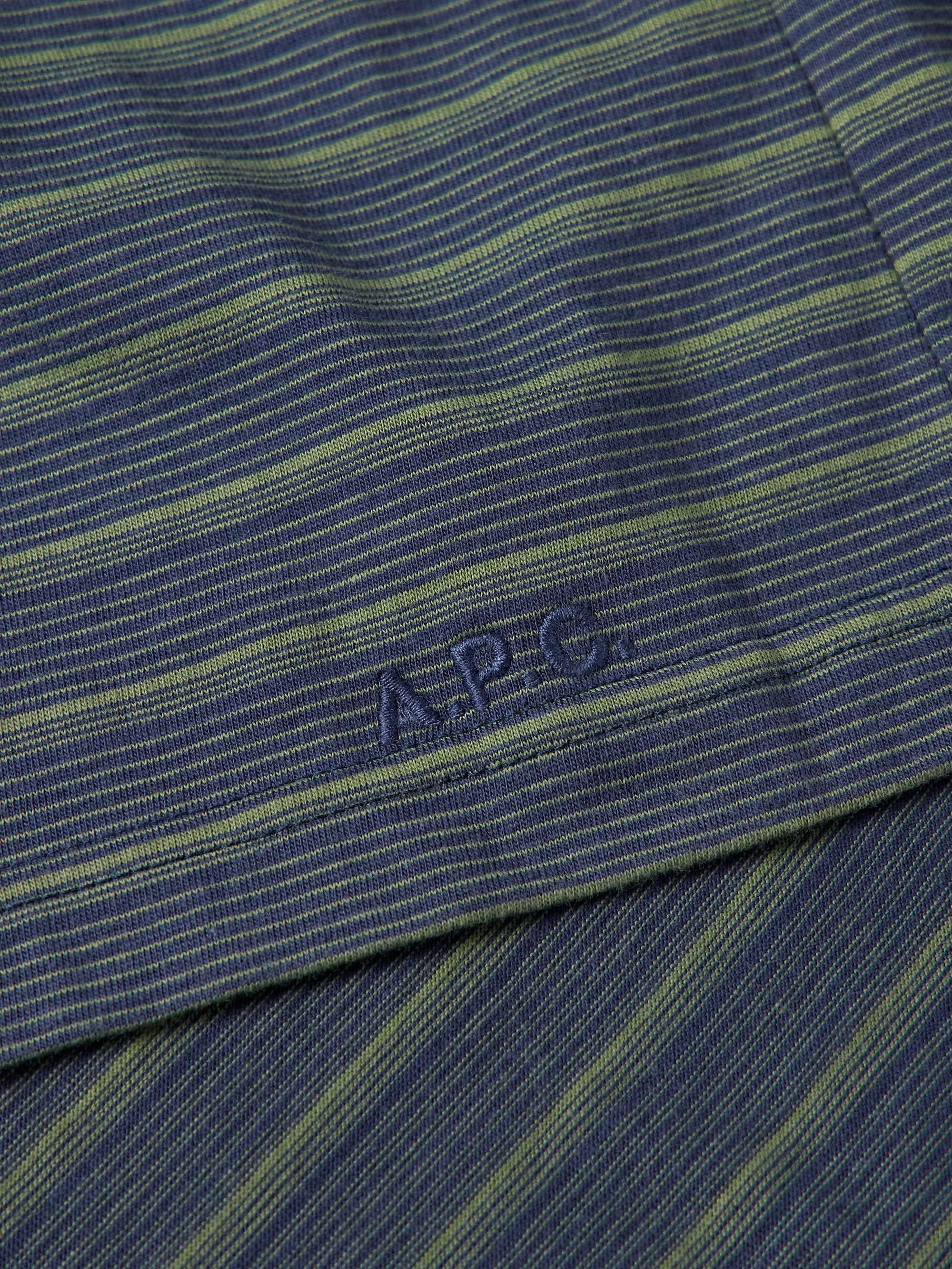 Aymeric Striped Logo-Embroidered Cotton-Jersey T-Shirt view
