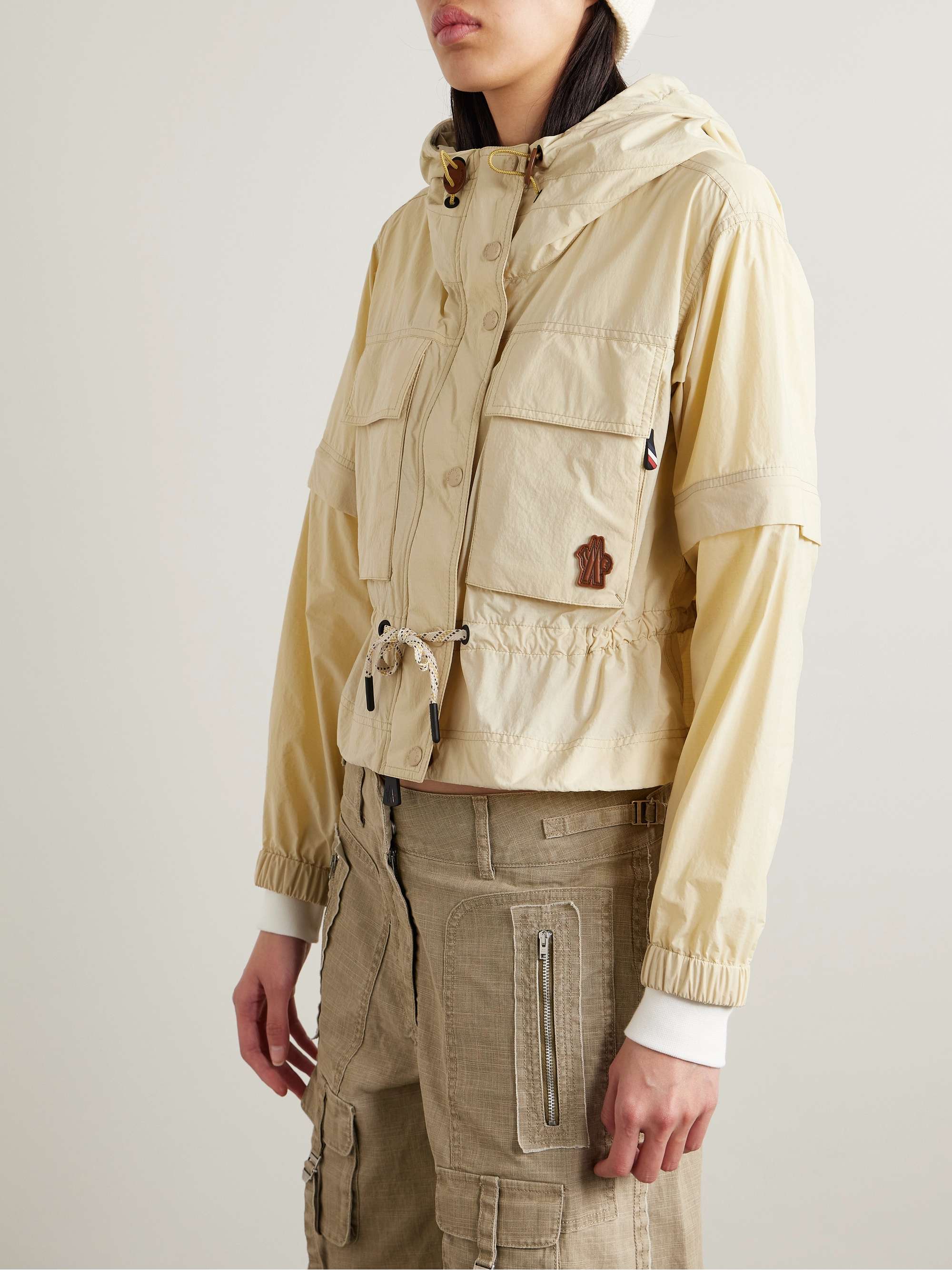 Limosee hooded crinkled-shell jacket view