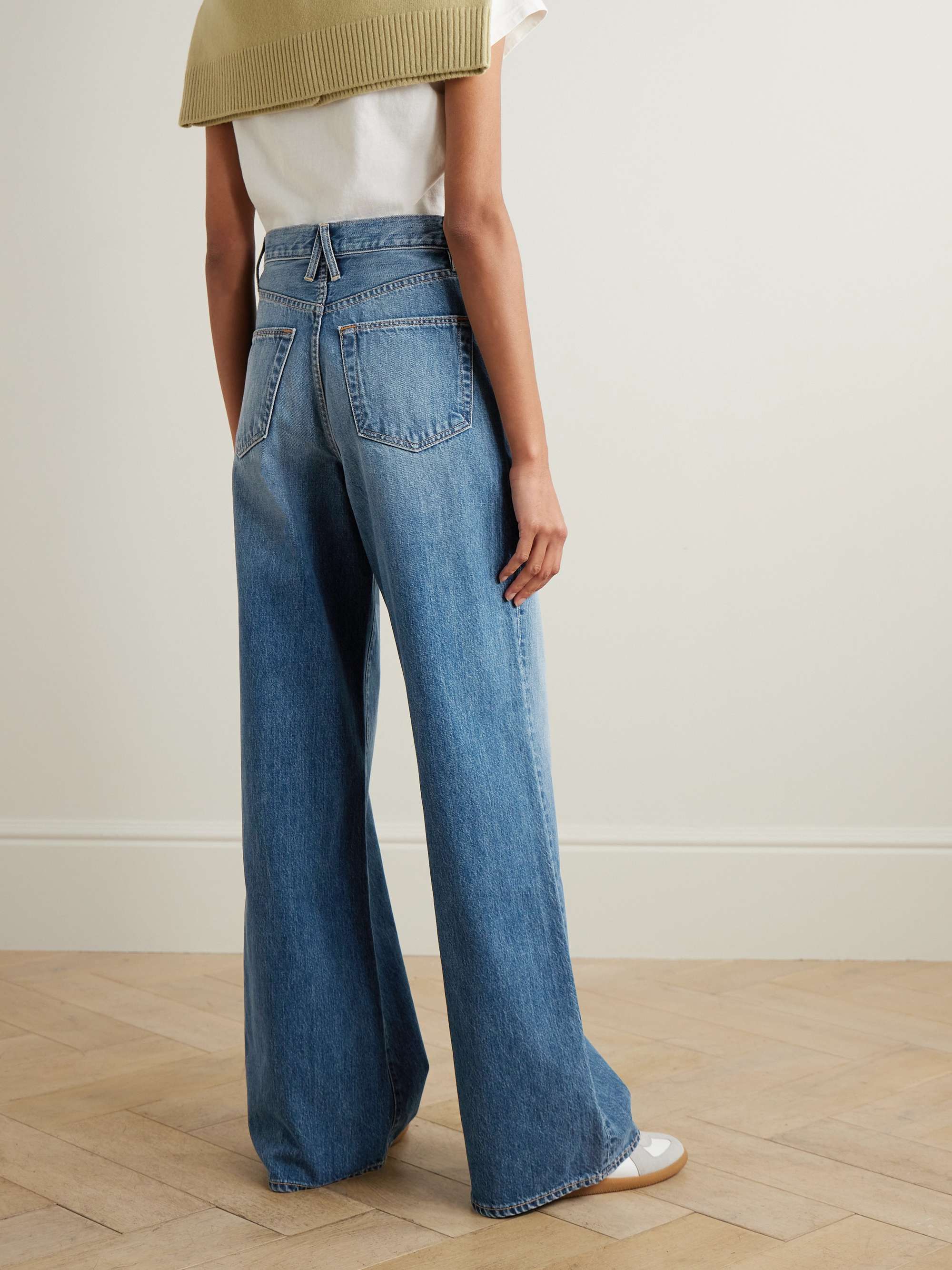 Eva high-rise wide-leg organic jeans view