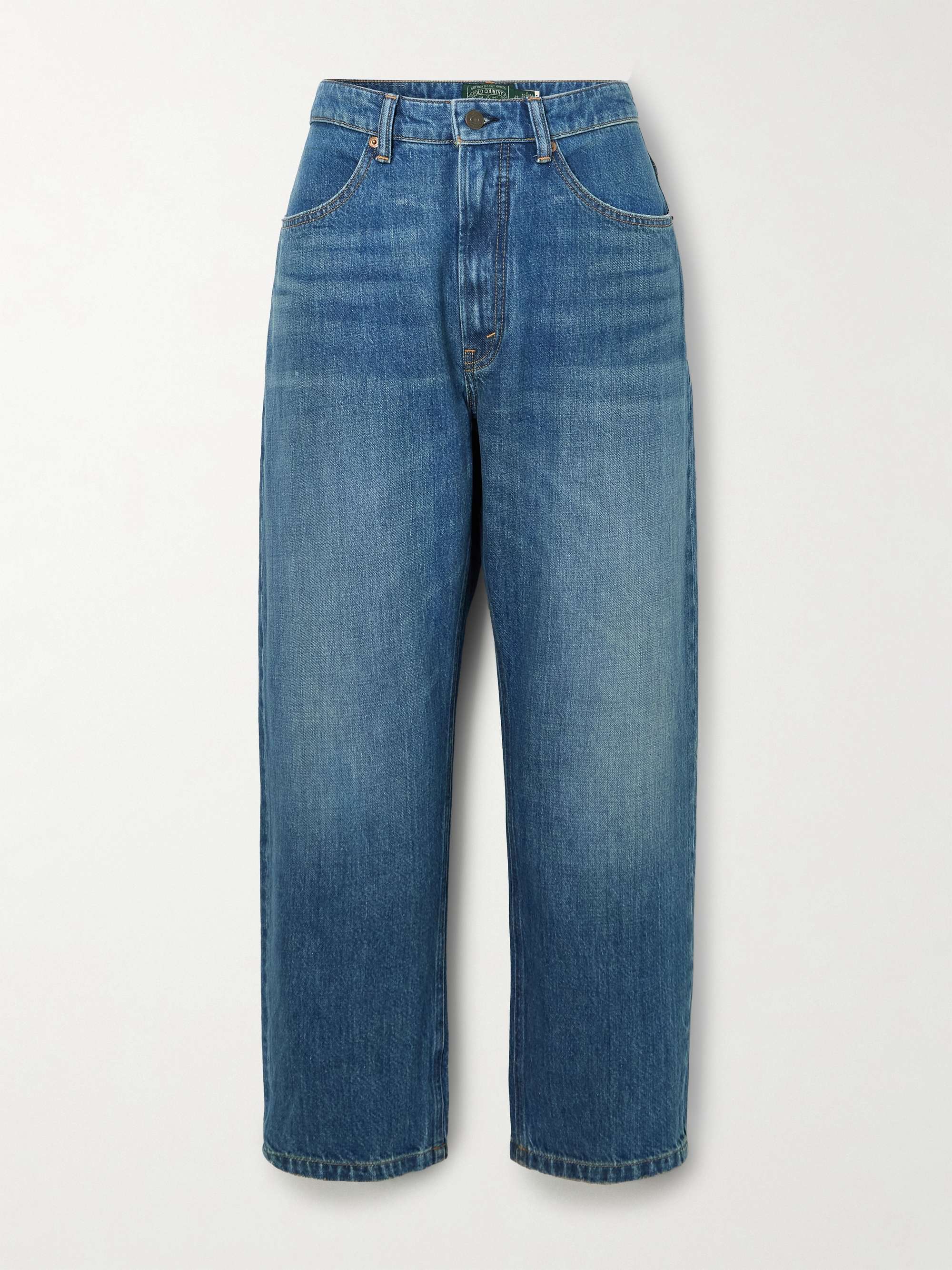 Bow high-rise tapered jeans view
