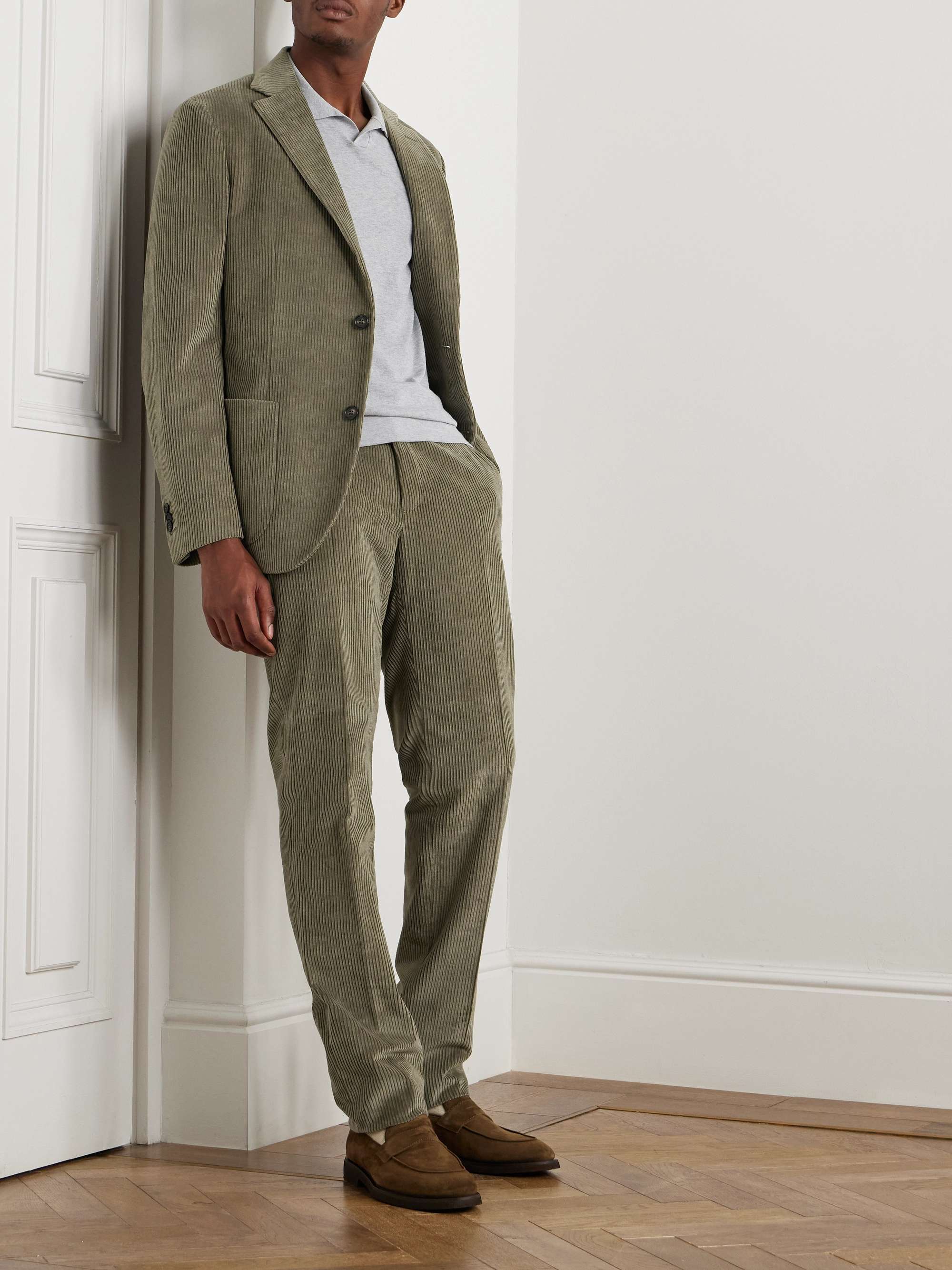 Venezia 1951 Straight-Leg Cotton-Corduroy Suit Trousers view