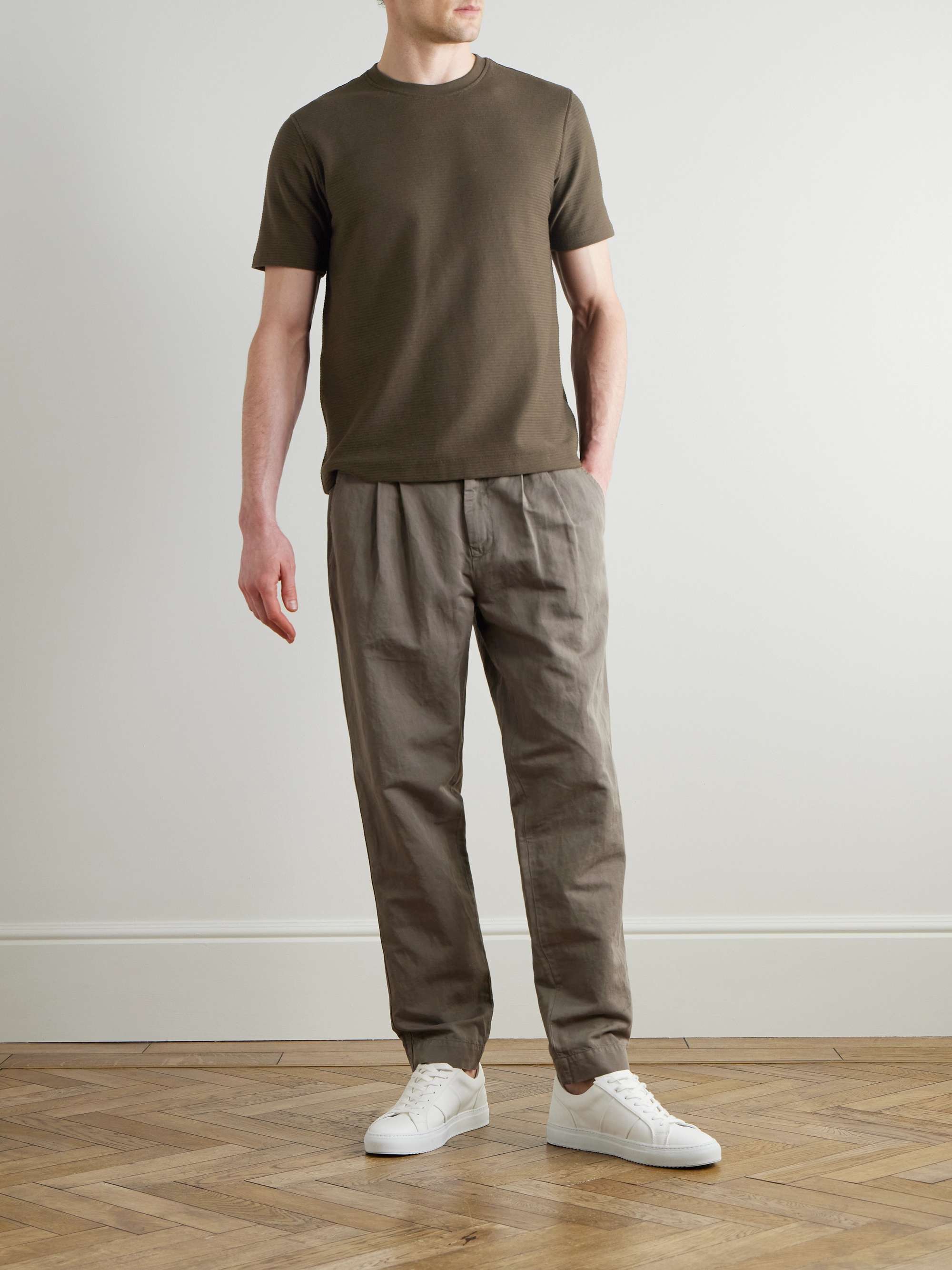 Ribbed Organic Cotton-Jersey T-Shirt view