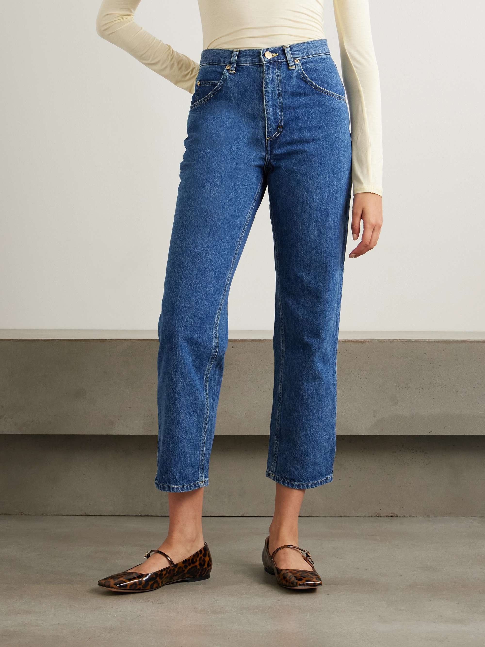 Jordi high-rise straight-leg jeans view