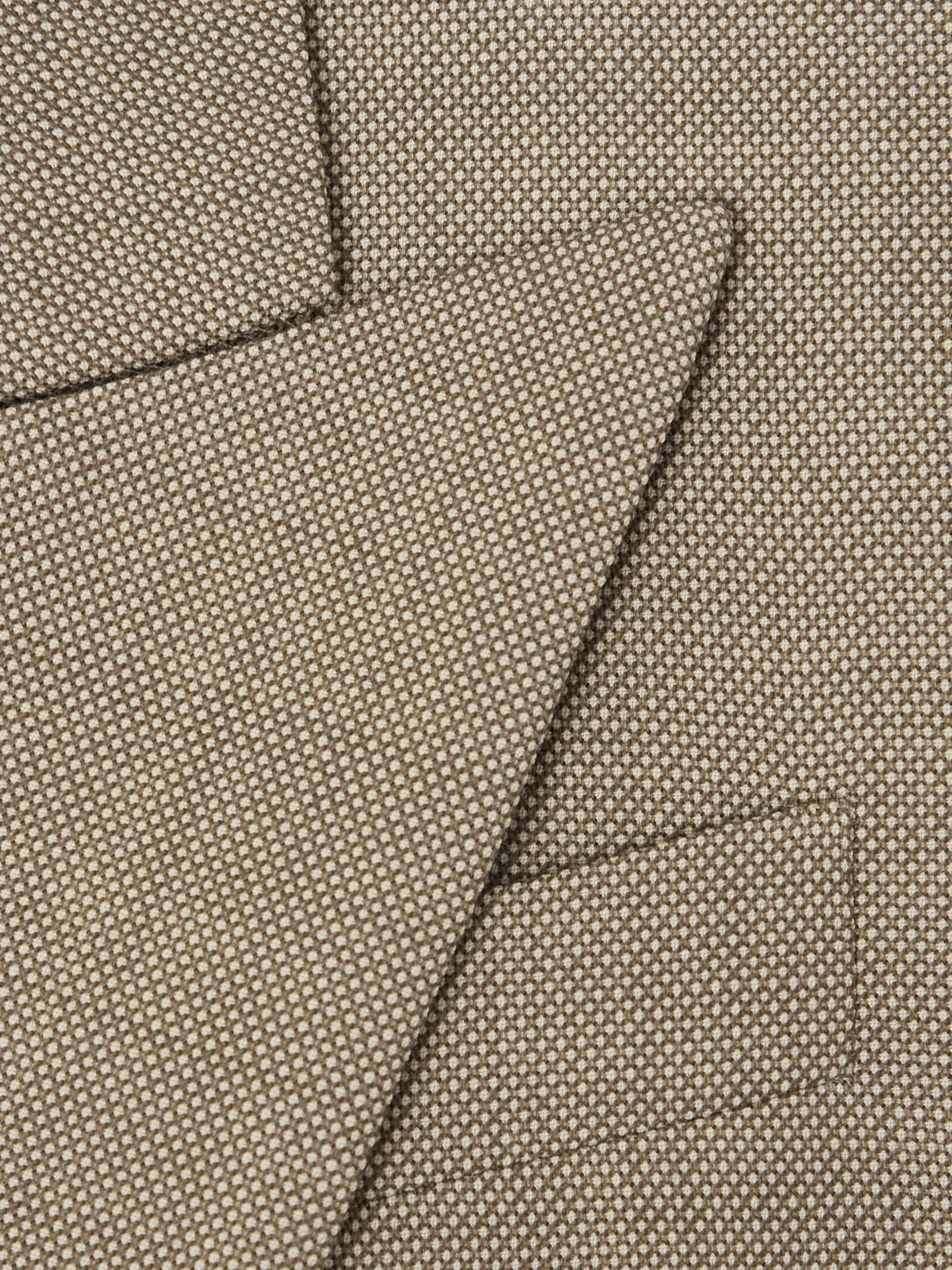 Double-breasted wool suit jacket view