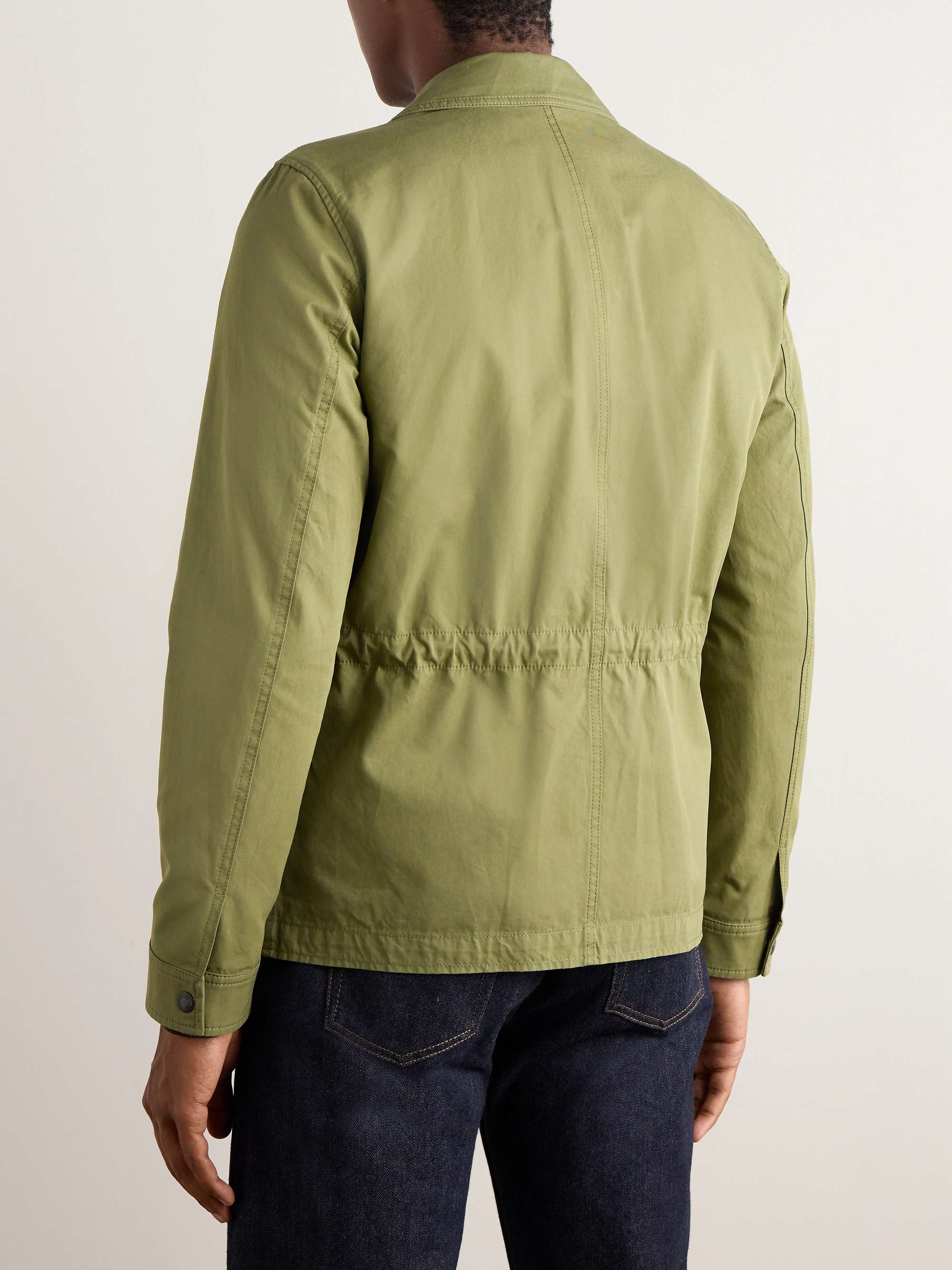 Peach Cotton-Gabardine Overshirt view