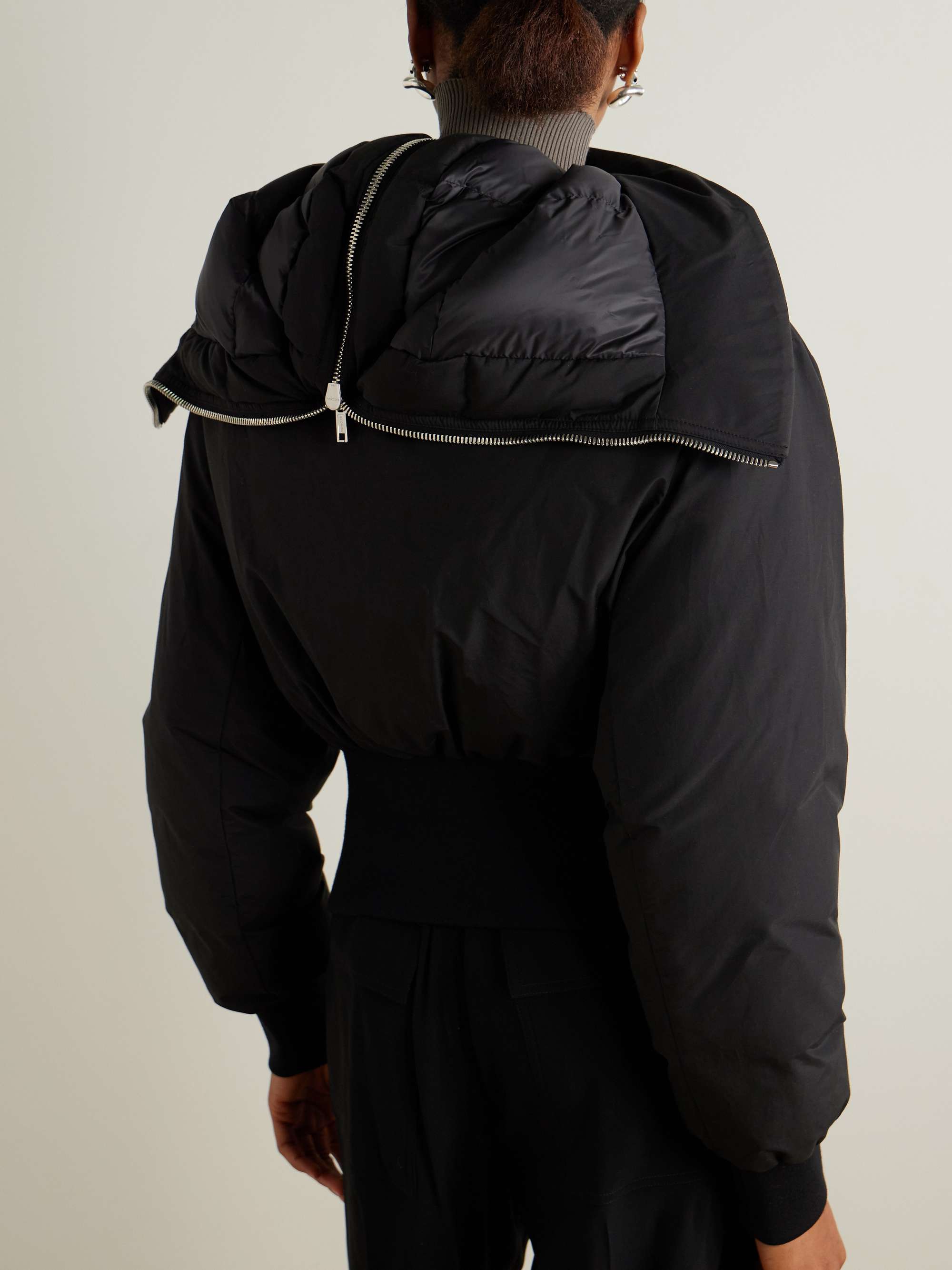 + Moncler Alice hooded appliquéd cotton-blend down jacket view