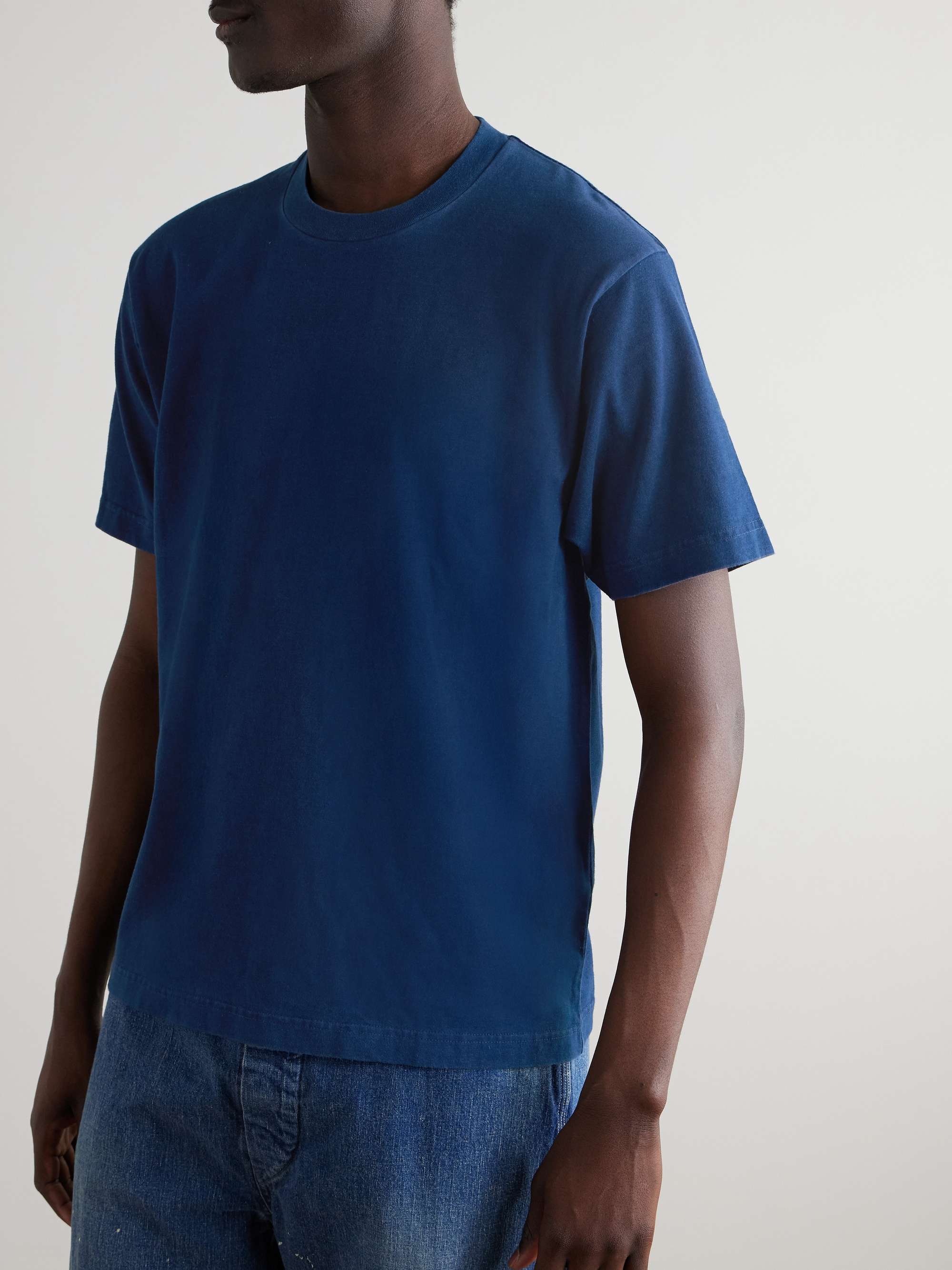 Indigo-Dyed Cotton-Jersey T-Shirt view