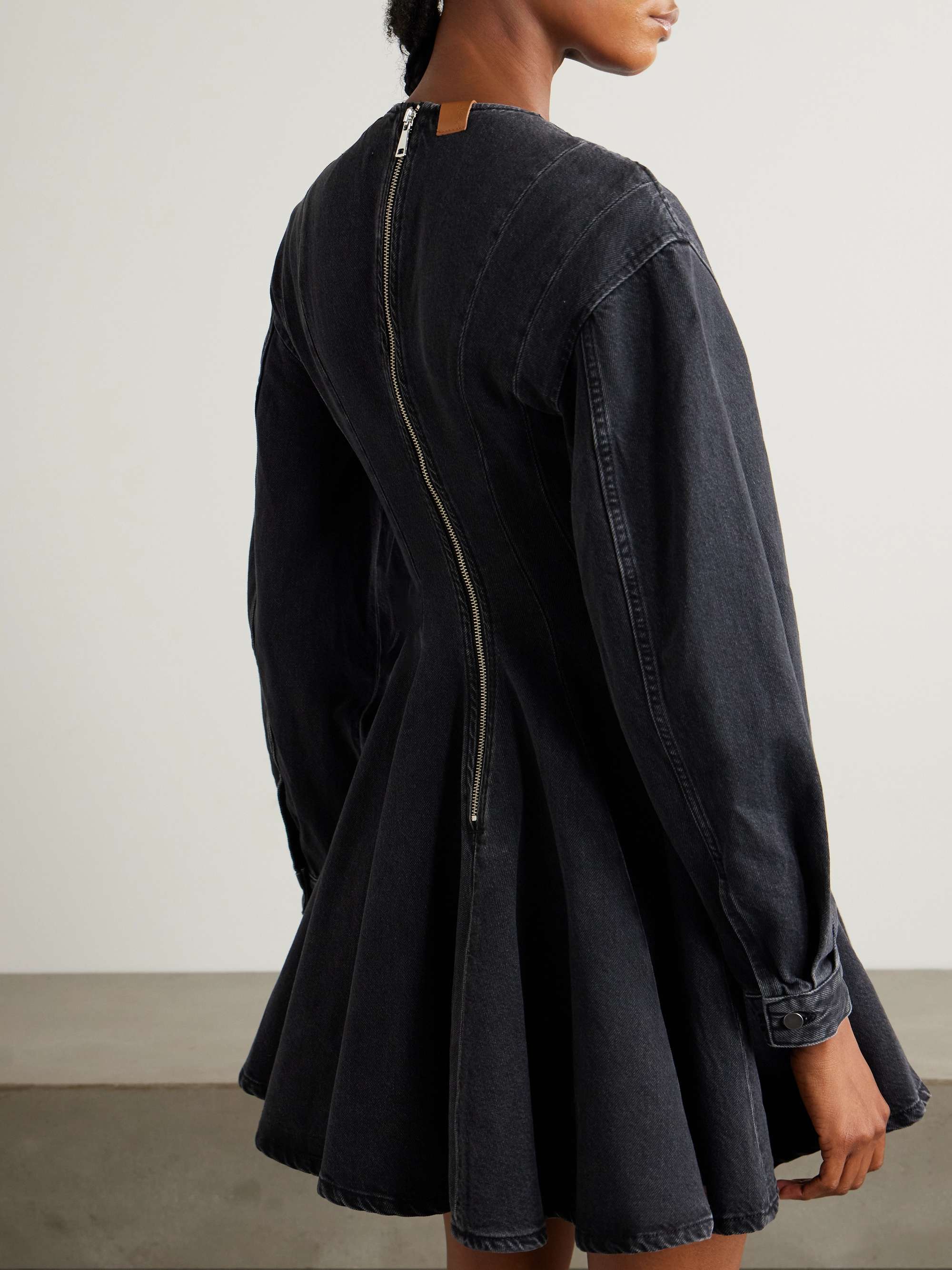 Delilah paneled denim mini dress view