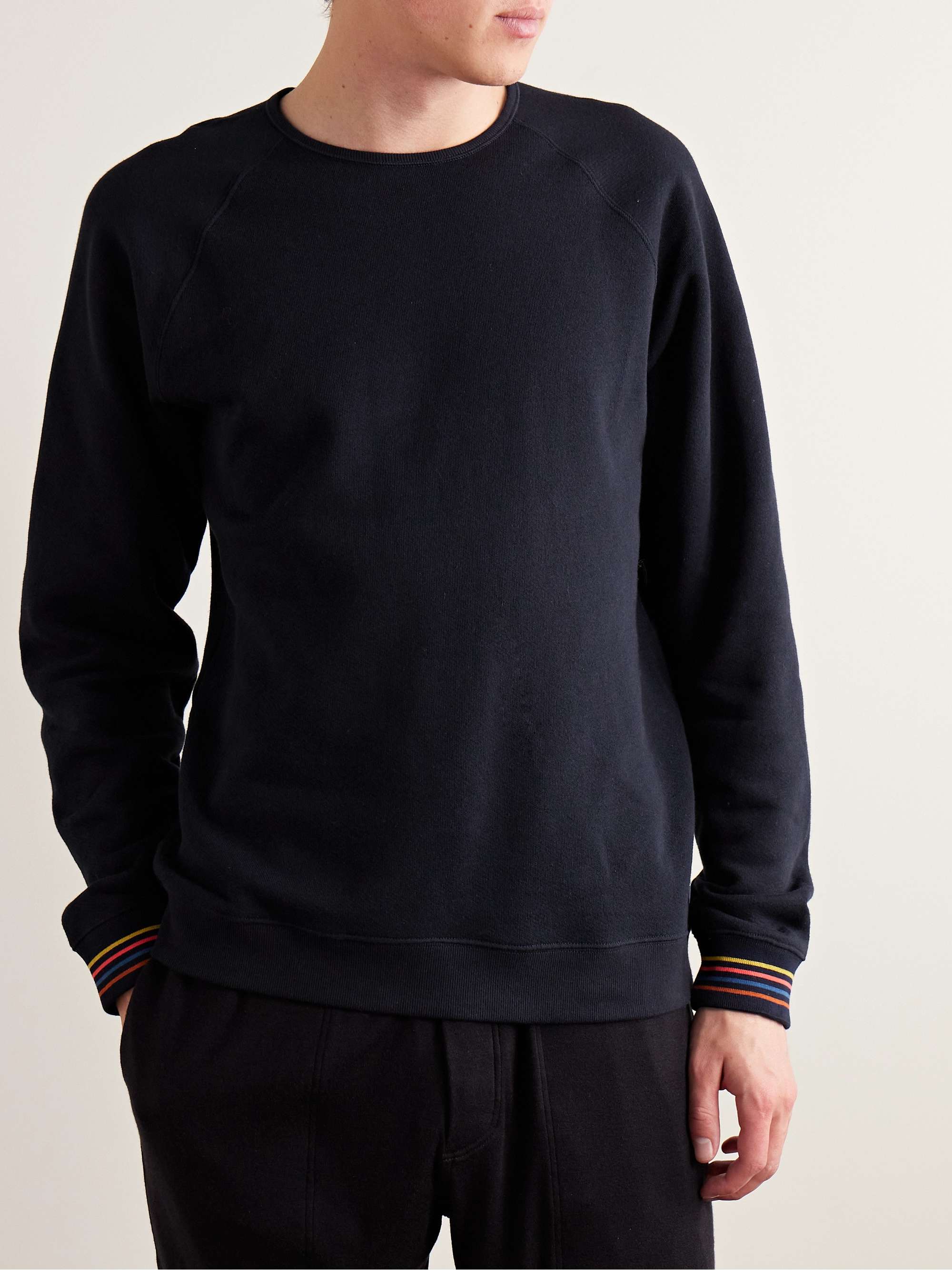 Striped Appliquéd Cotton-Jersey Sweatshirt view