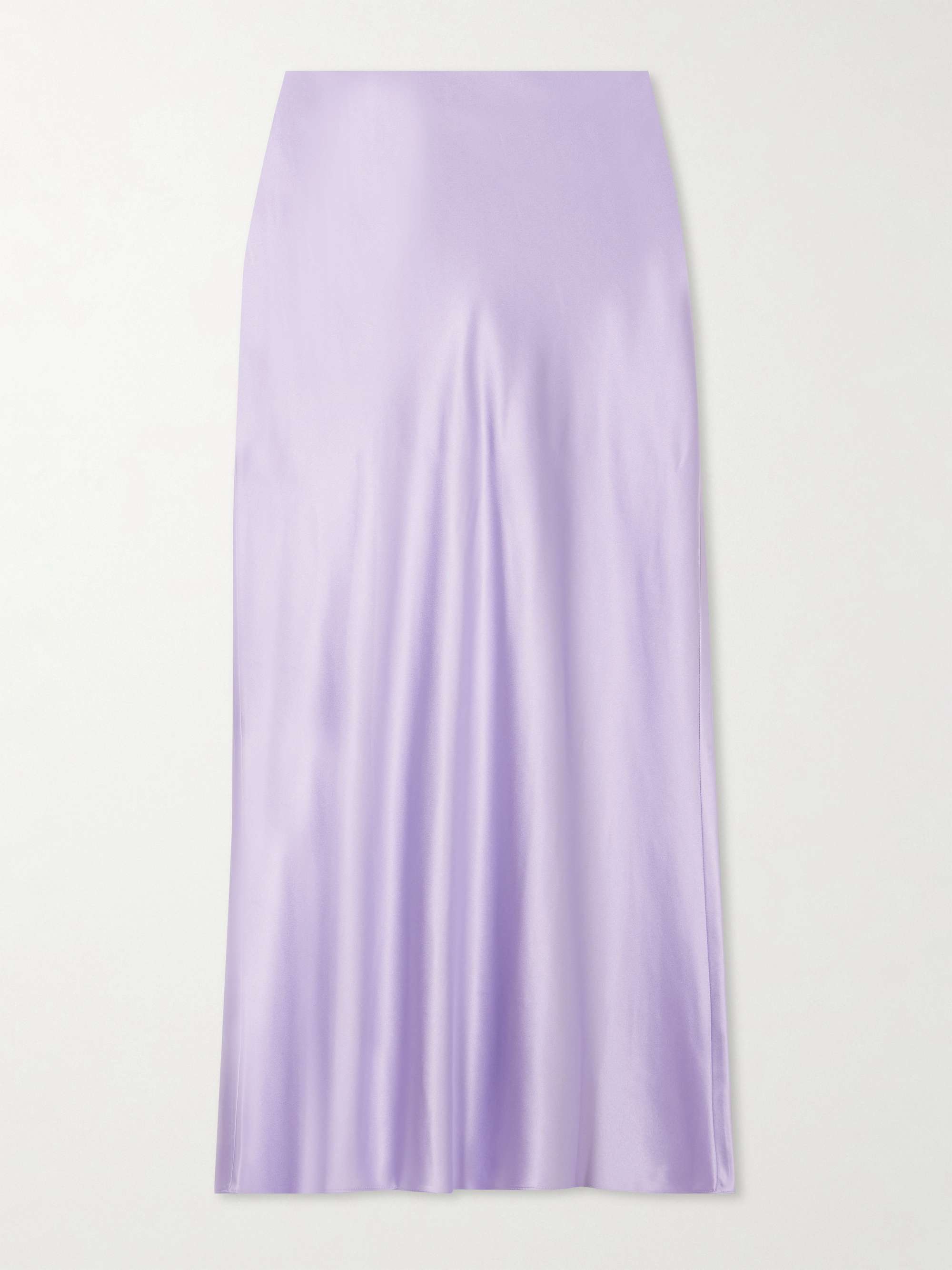 Clover silk-blend satin midi skirt view