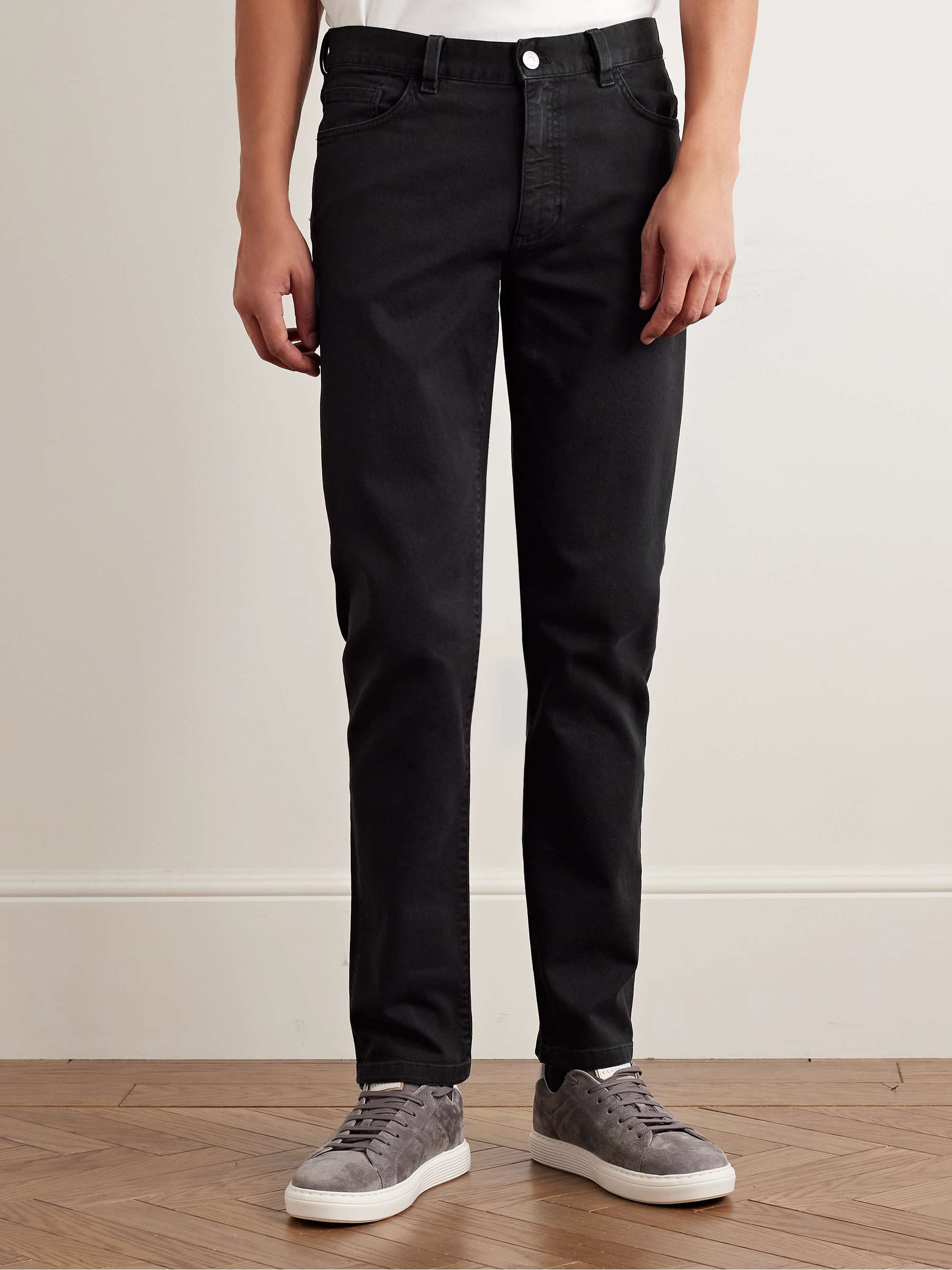 Roccia Slim-Fit Cotton-Blend Twill Trousers view