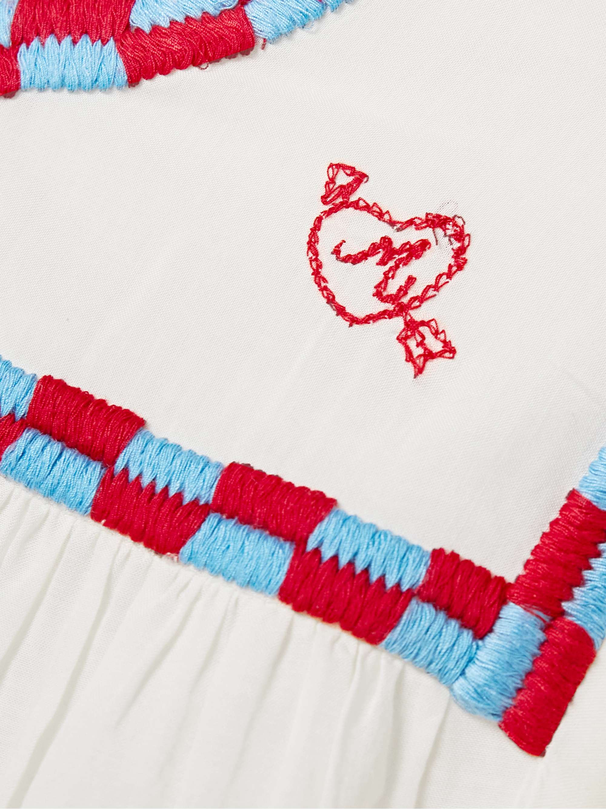 The Breeze embroidered cotton-blend voile blouse view