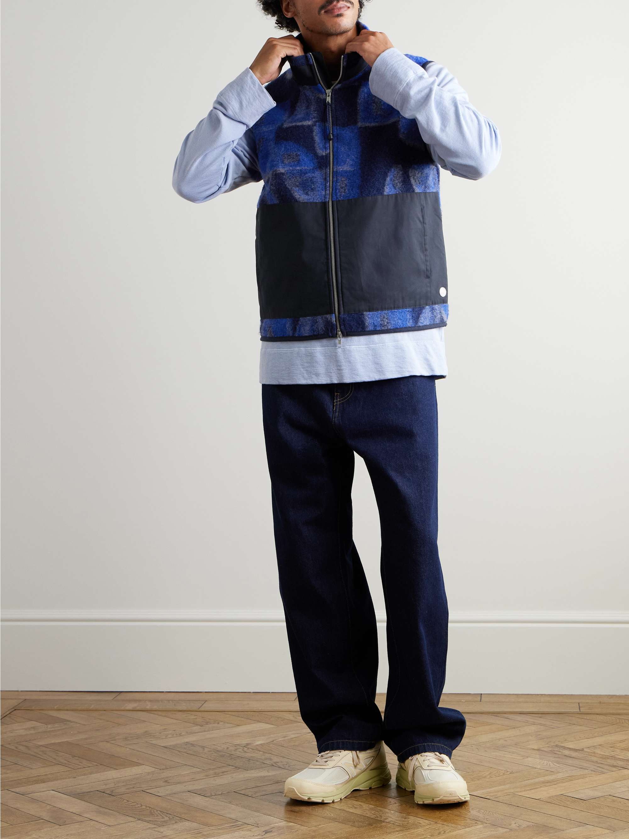 + Kate Gibb Signal Shell-Trimmed Wool-Blend Jacquard Gilet view