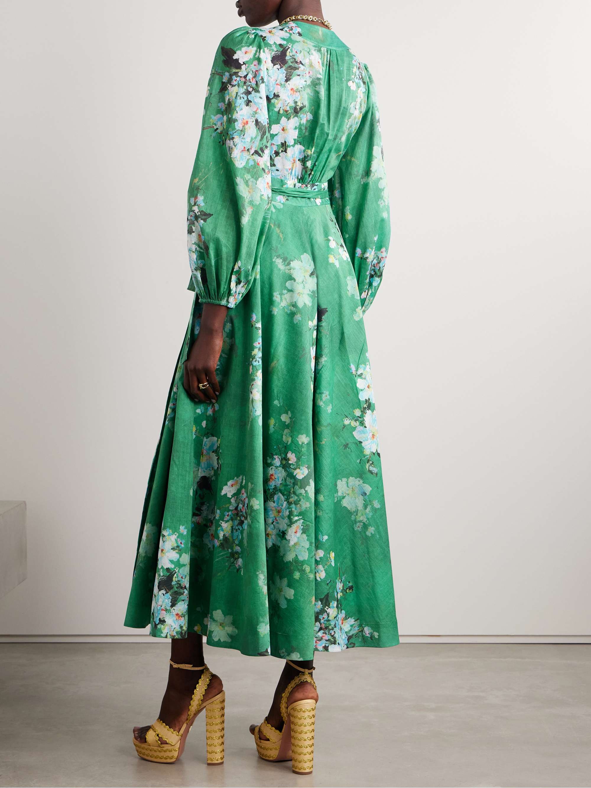Everley floral-print cotton-voile midi wrap dress view