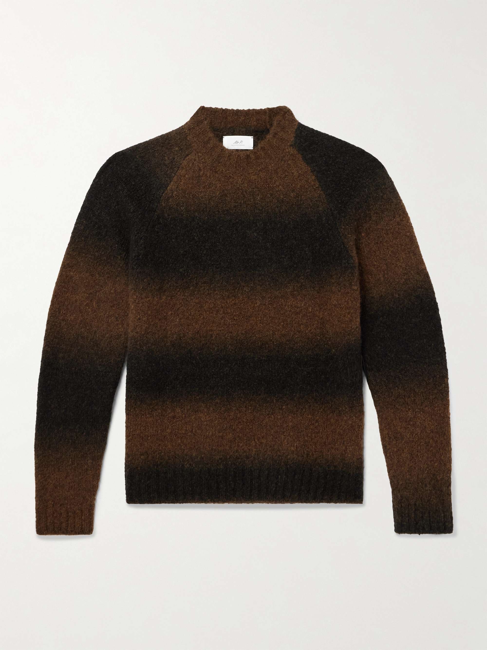 Dégradé Striped Textured-Knit Sweater view