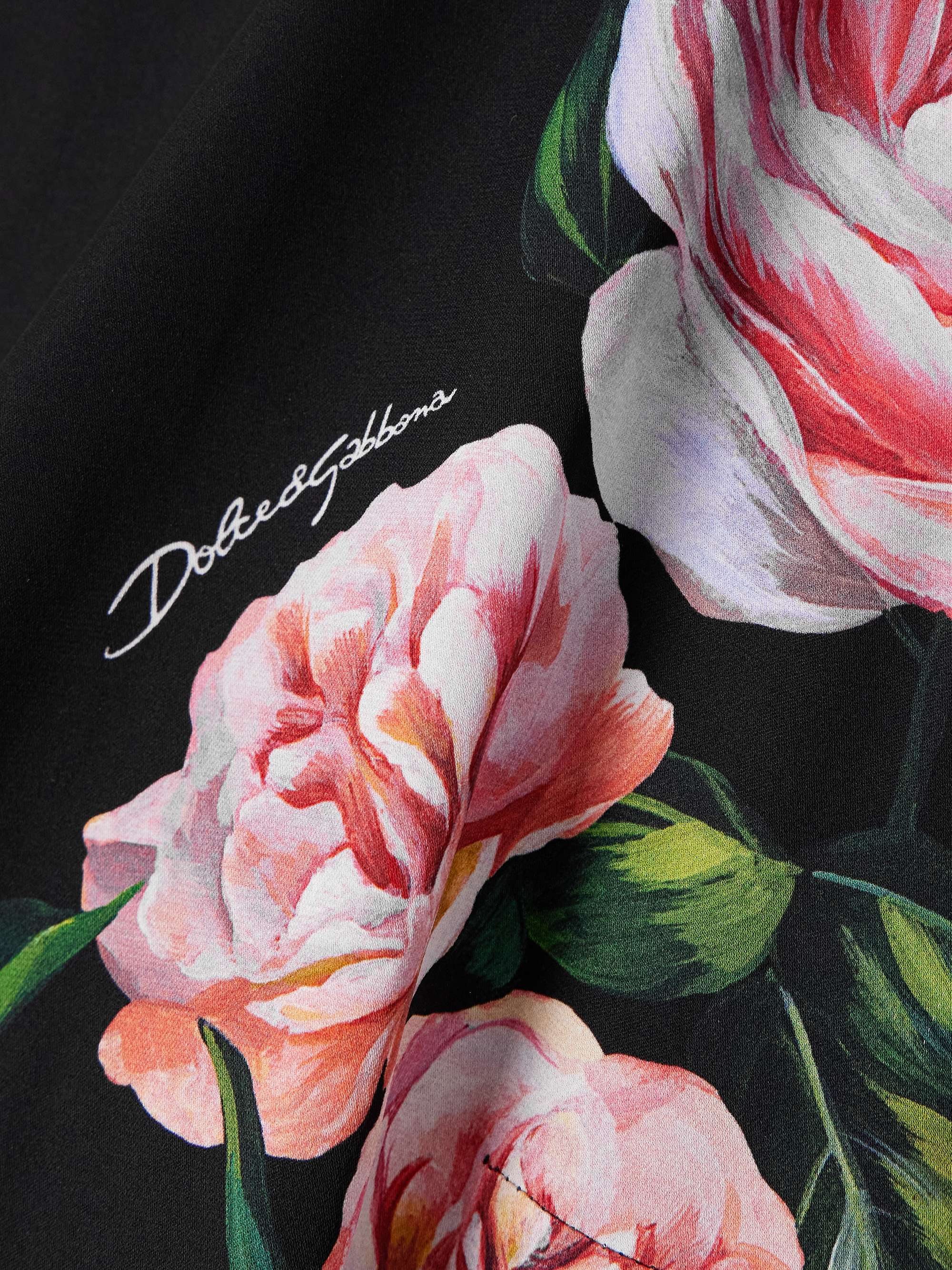 Floral-print stretch-silk charmeuse dress view