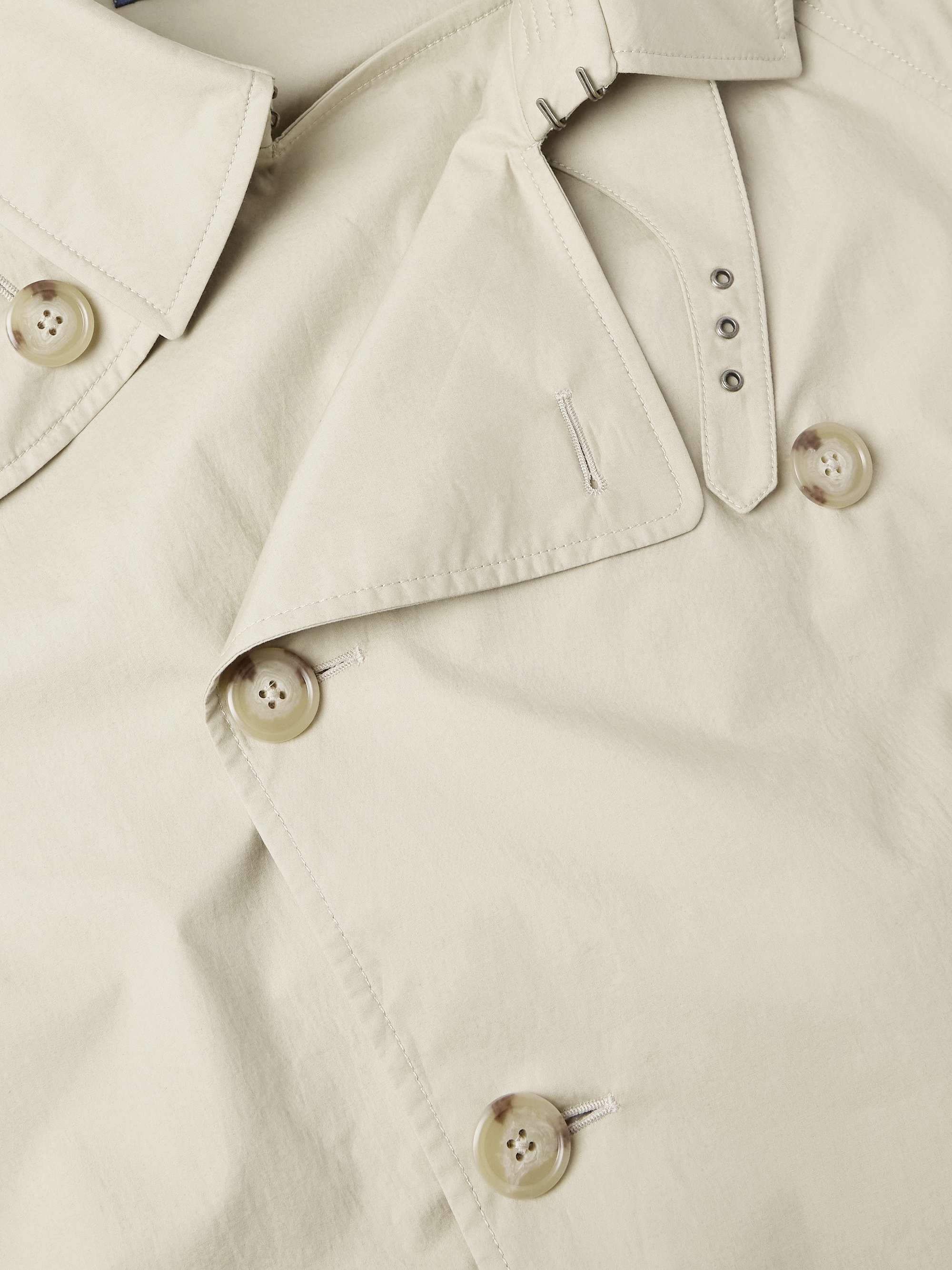 Belted Stretch-Cotton Poplin Trench Coat view