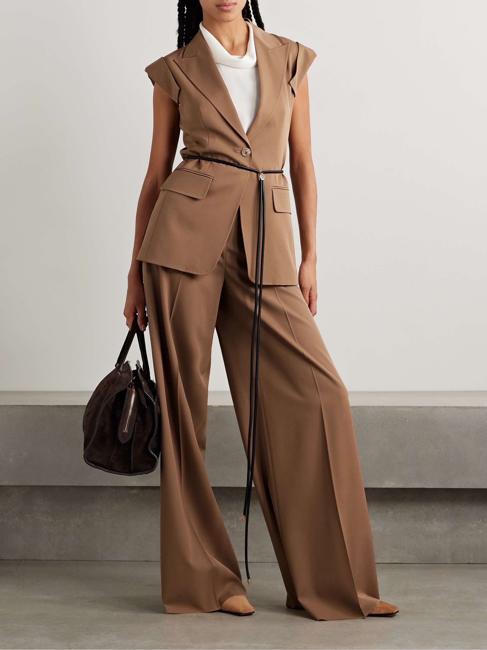 Wool-twill vest view