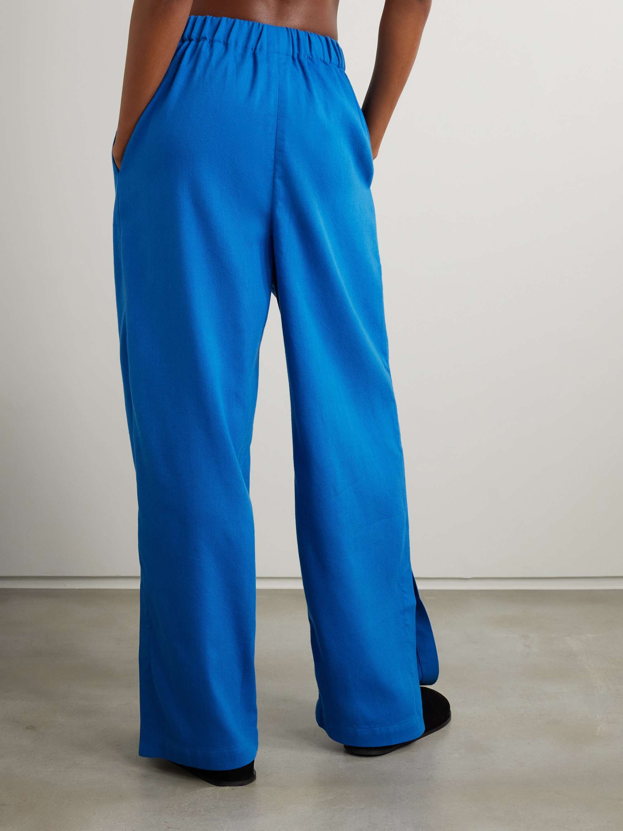 Palazzo cotton-blend wide-leg pants view