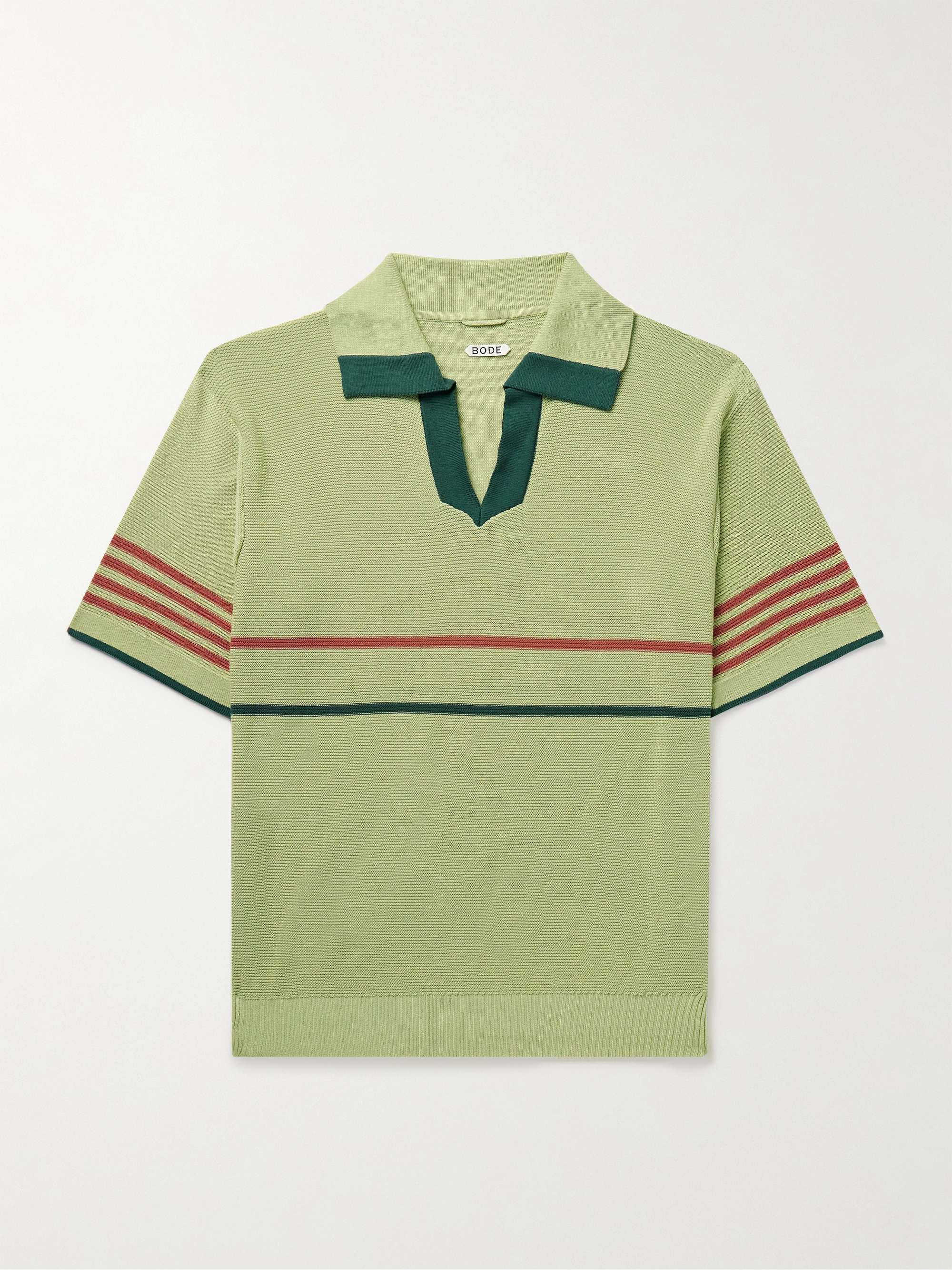 Palmer Striped Cotton Polo Shirt view