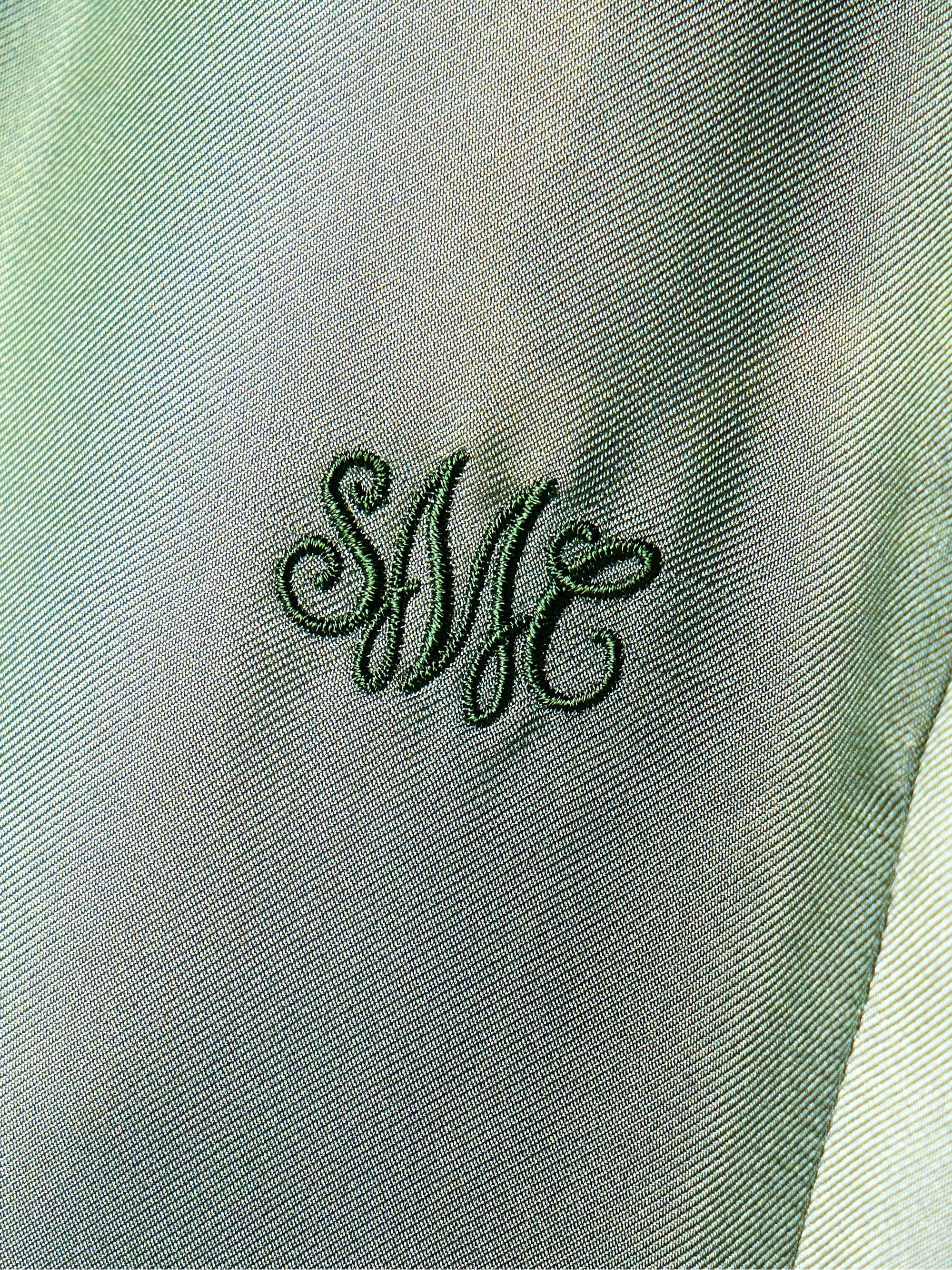 Printed organic silk-twill pants view