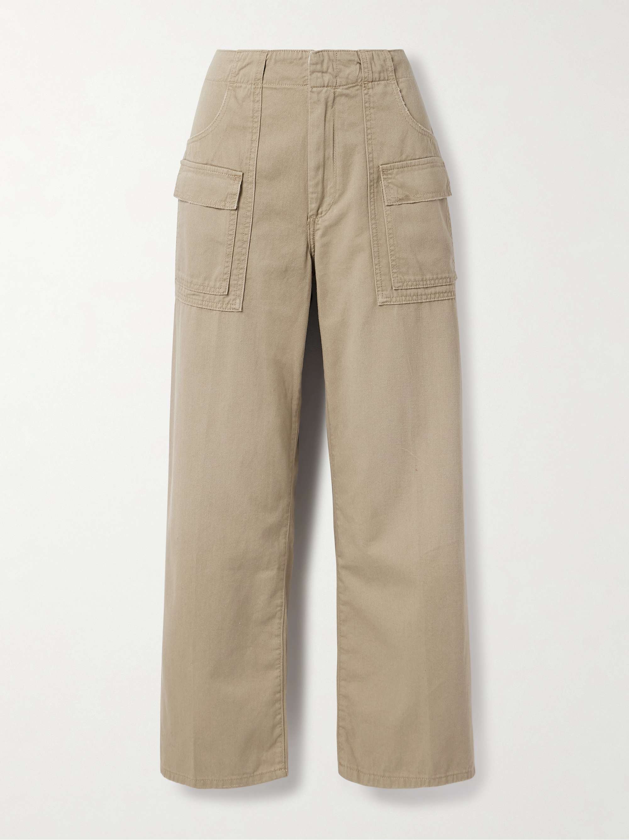 The Arizona cotton-twill wide-leg cargo pants view