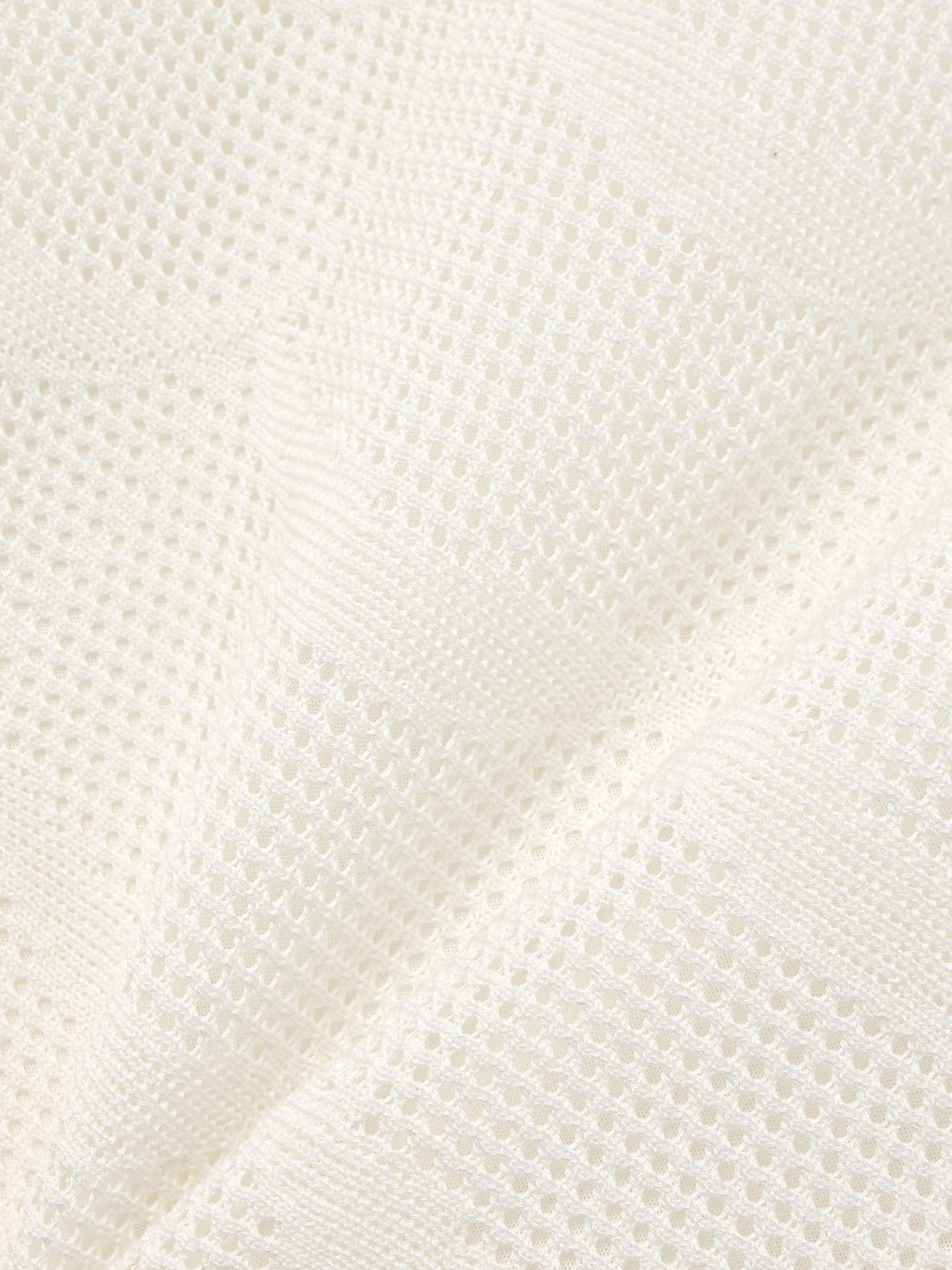 Pointelle-knit cotton and silk-blend mini dress view