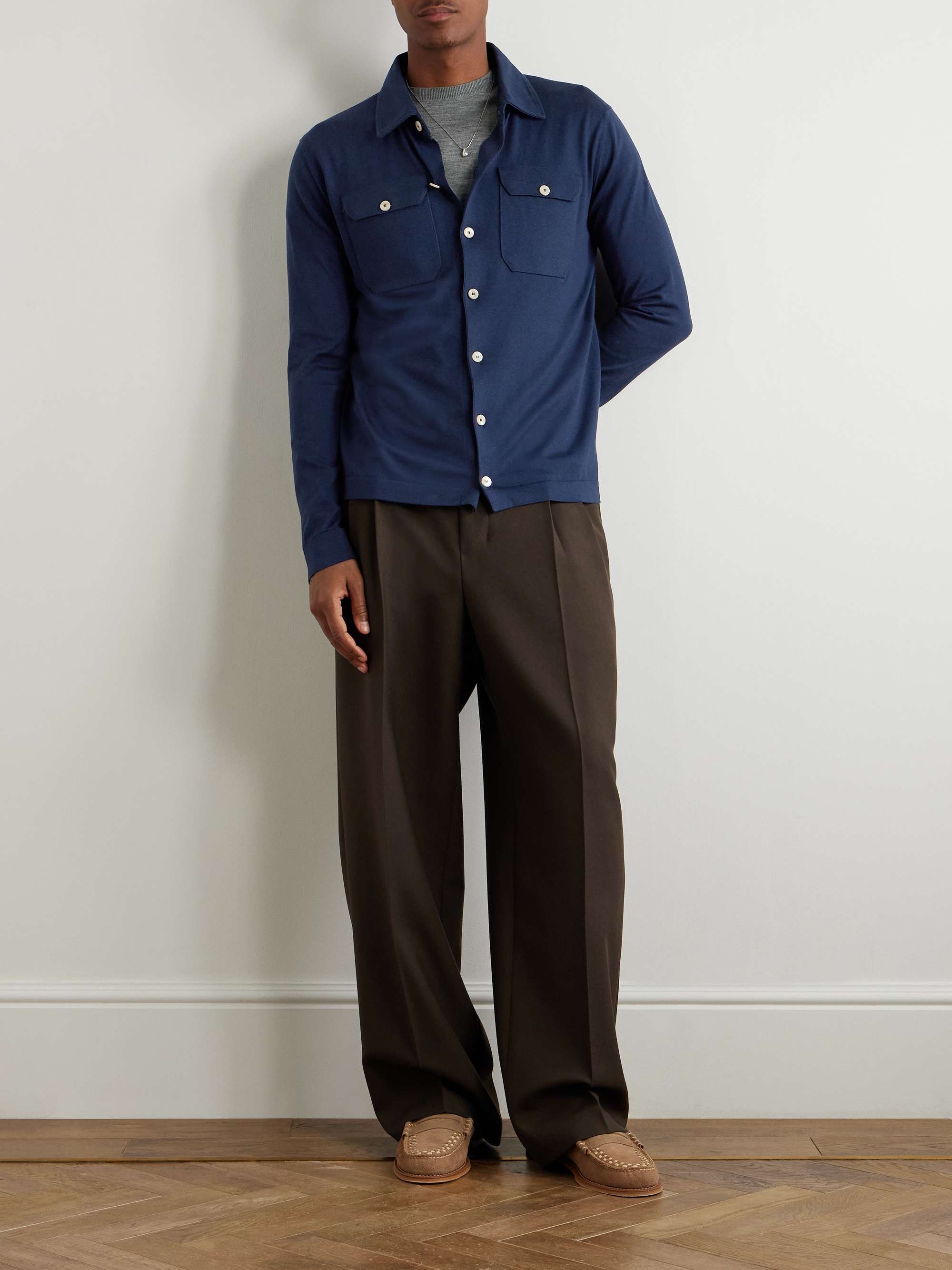 Silk and Cotton-Blend Shirt view