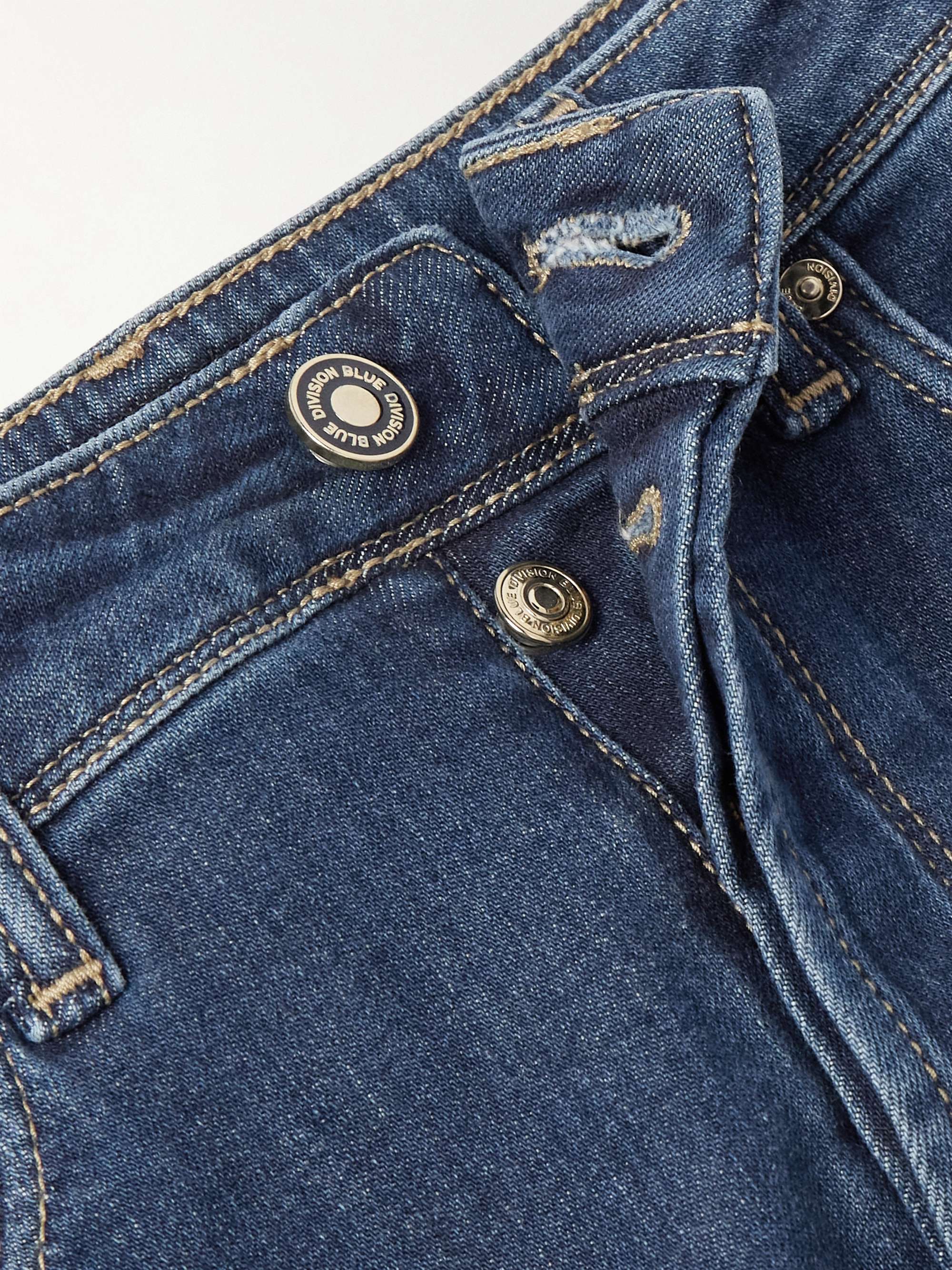 Blue Division Slim-Fit Logo-Appliquéd Jeans view