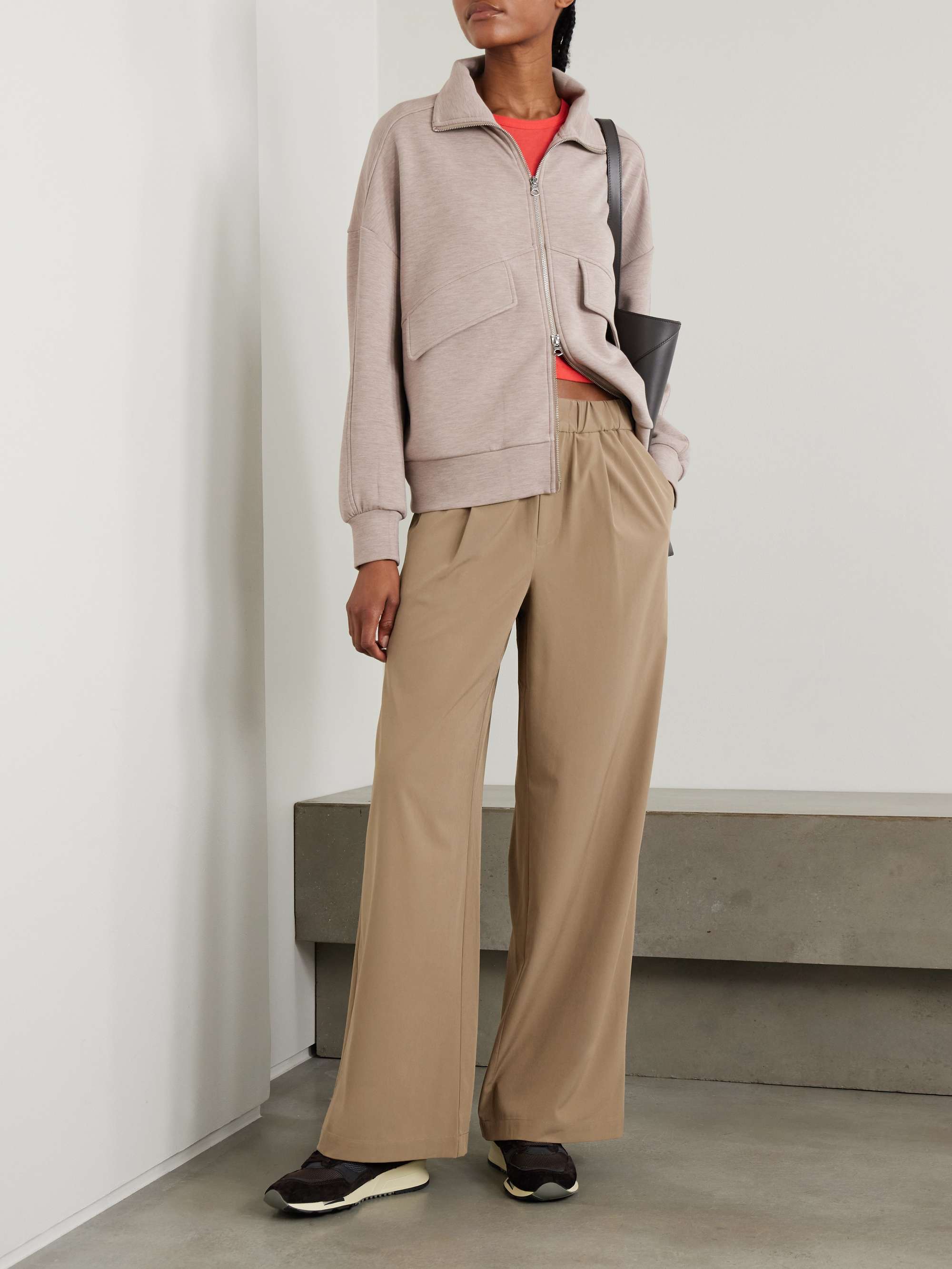 Kayson pleated woven wide-leg pants view
