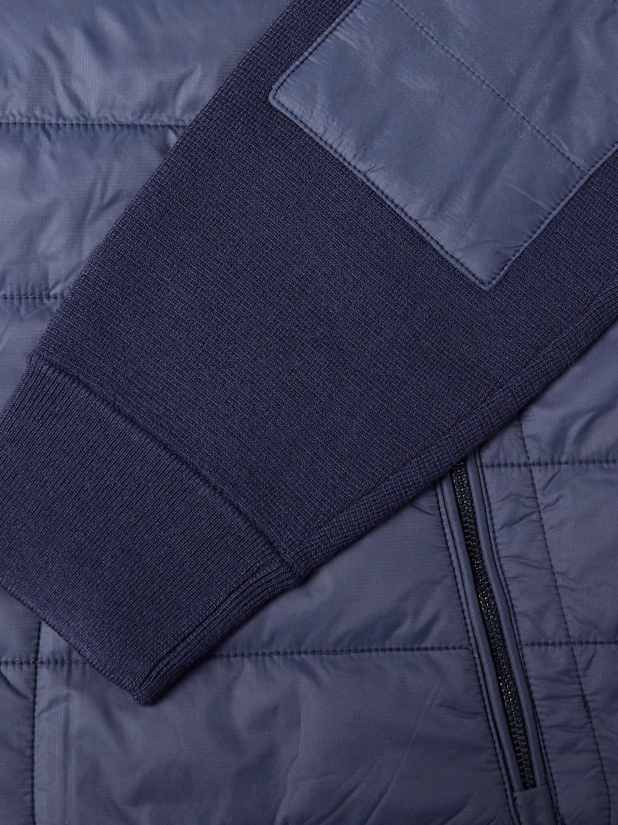 Slim-Fit Padded Shell-Trimmed Wool Jacket view